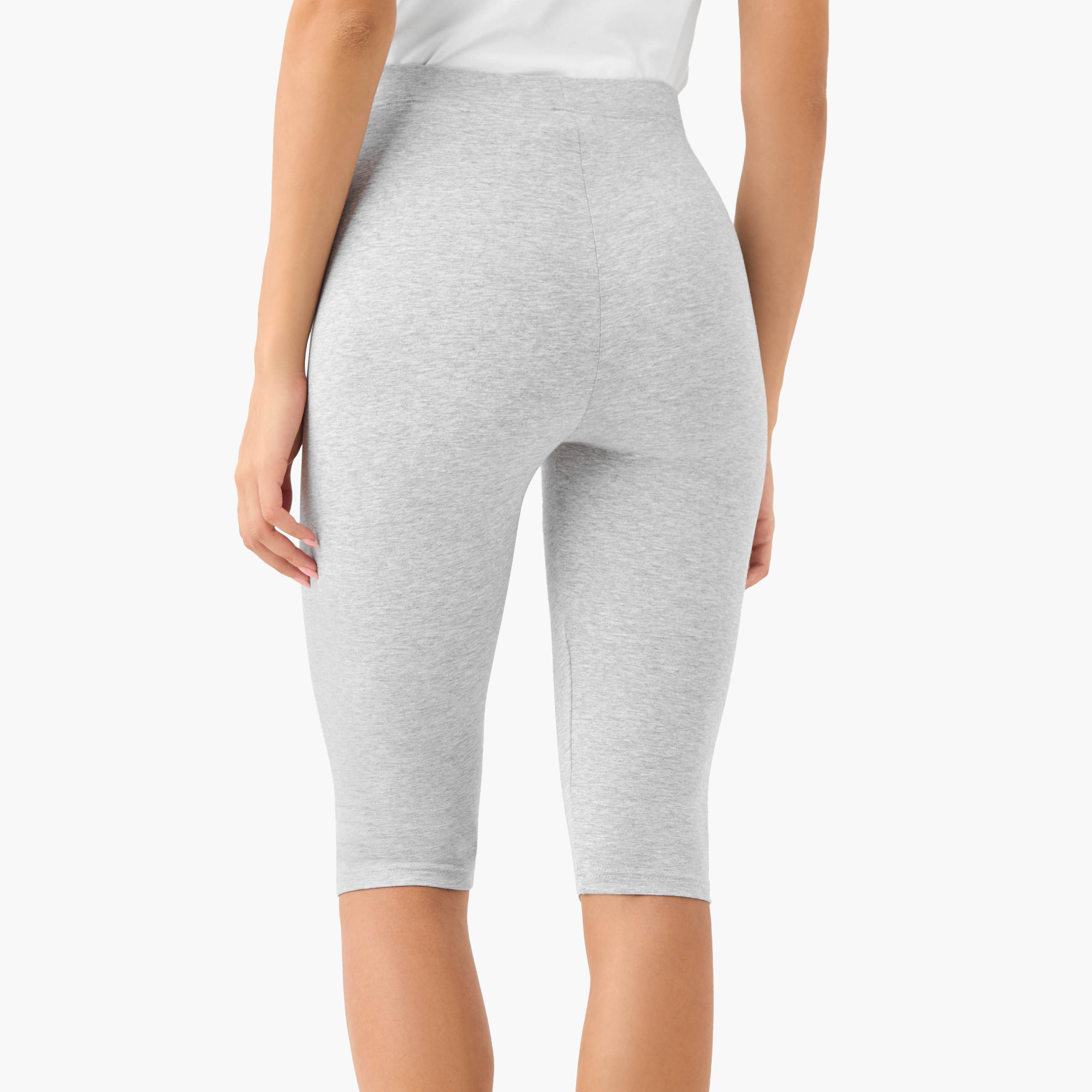 Set of 3 - Splash Basics Knee Length Elasticated Waist Leggings-women-clothing-leggings-image-5