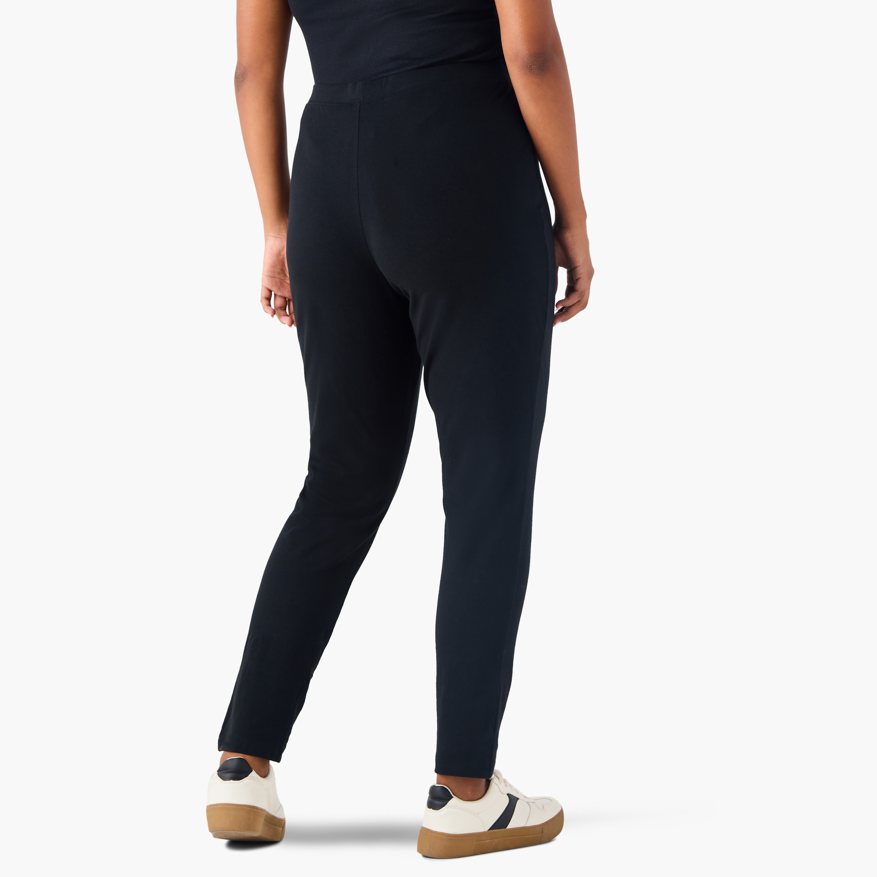 Set of 2 - Splash Basics Plus Size Ulla Popken Elasticated Waist Leggings-women-clothing-leggings-image-6