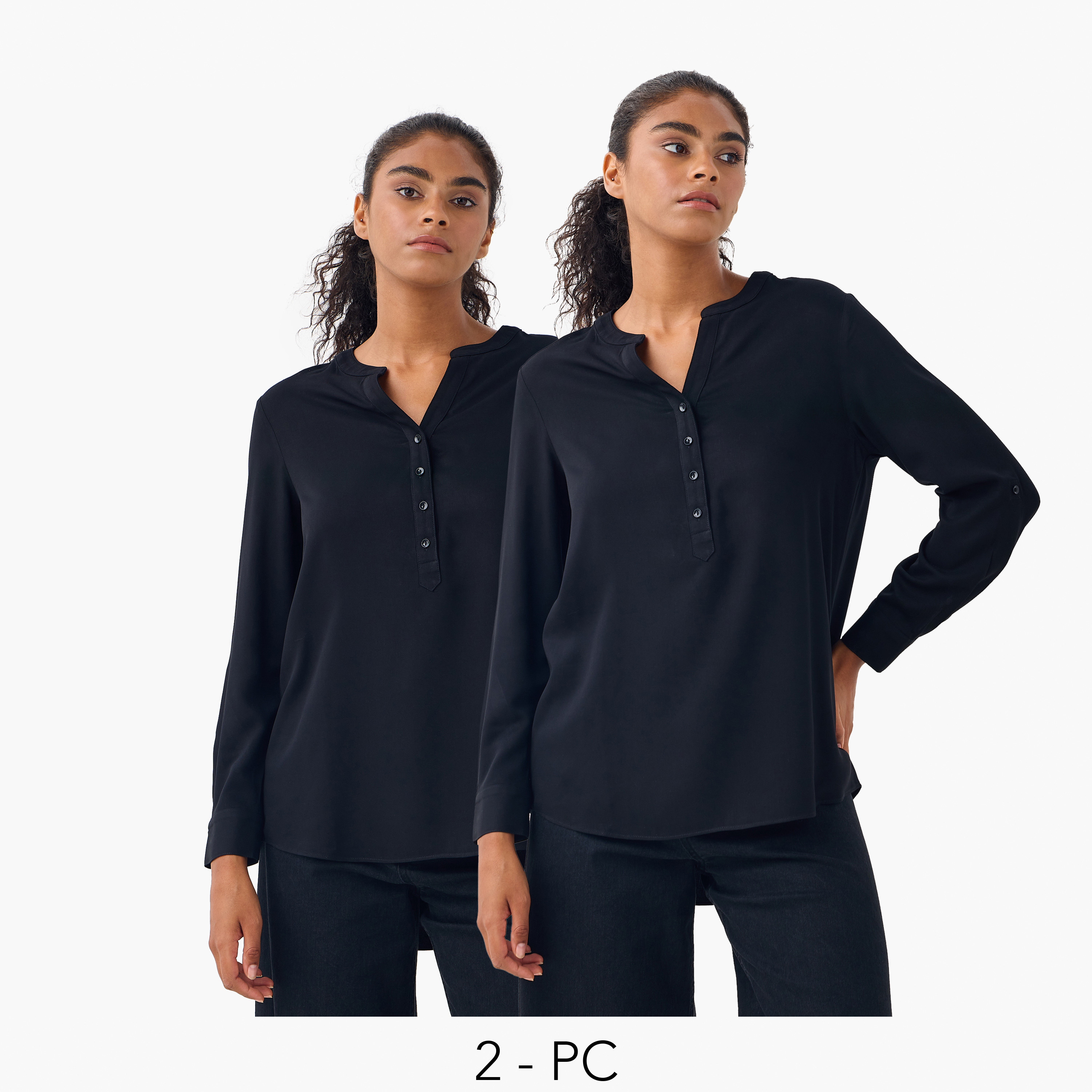 Set of 2 - High-Low Hem Top-women-clothing-shirtsandblouses-blouses-image-1