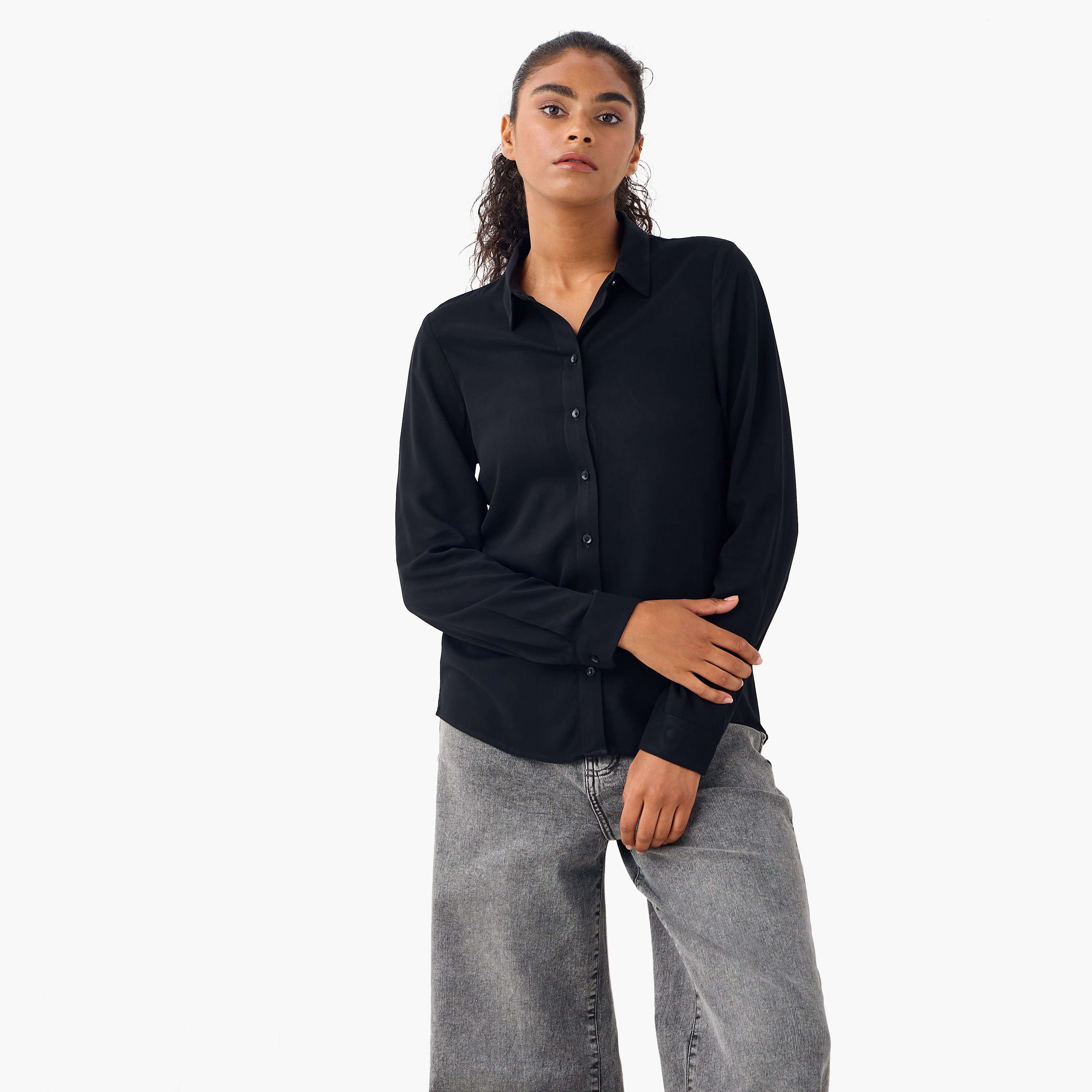 قميص بأكمام طويلة من سبلاش بيزيكس - طقم من قطعتين-women-clothing-shirtsandblouses-shirts-image-3