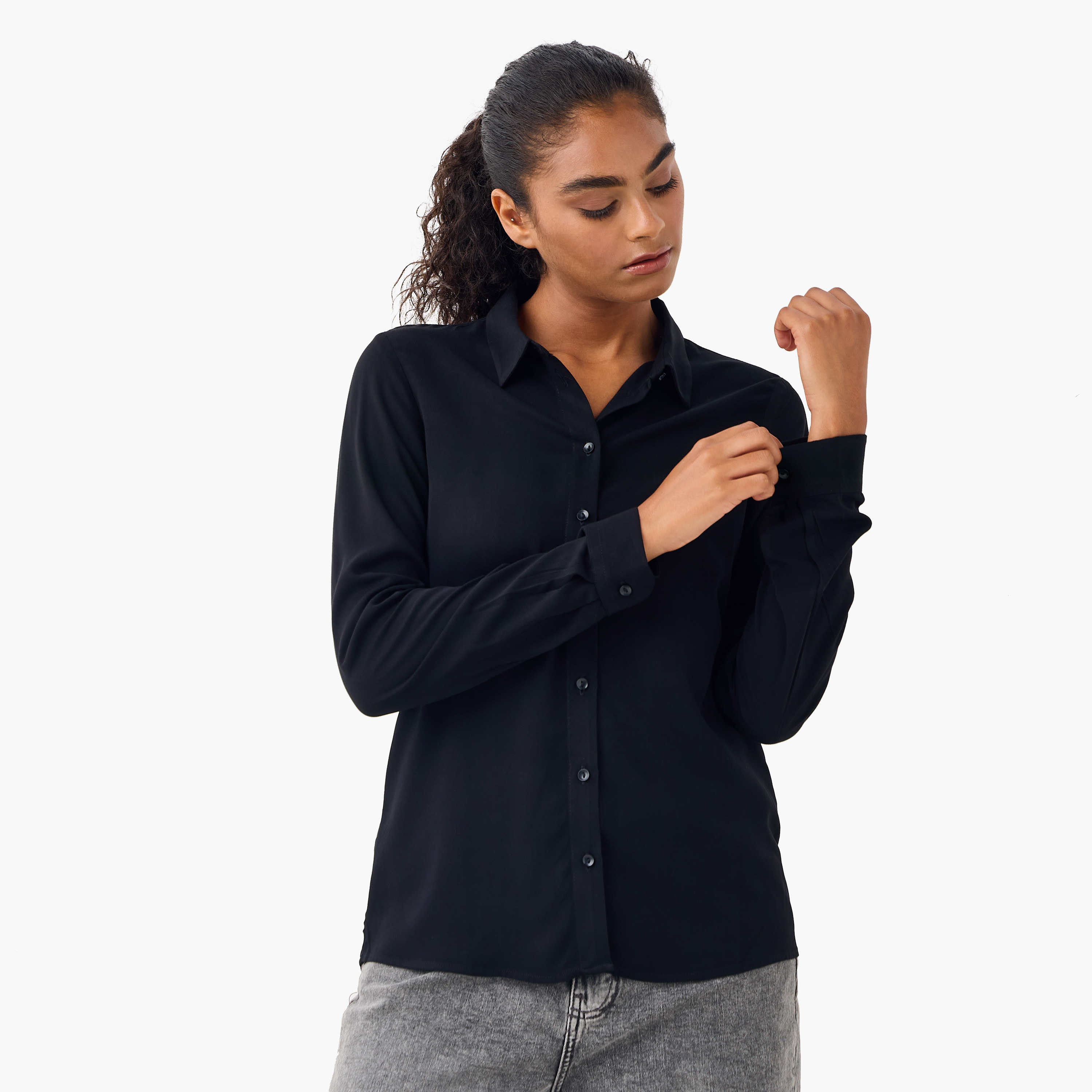 قميص بأكمام طويلة من سبلاش بيزيكس - طقم من قطعتين-women-clothing-shirtsandblouses-shirts-image-6