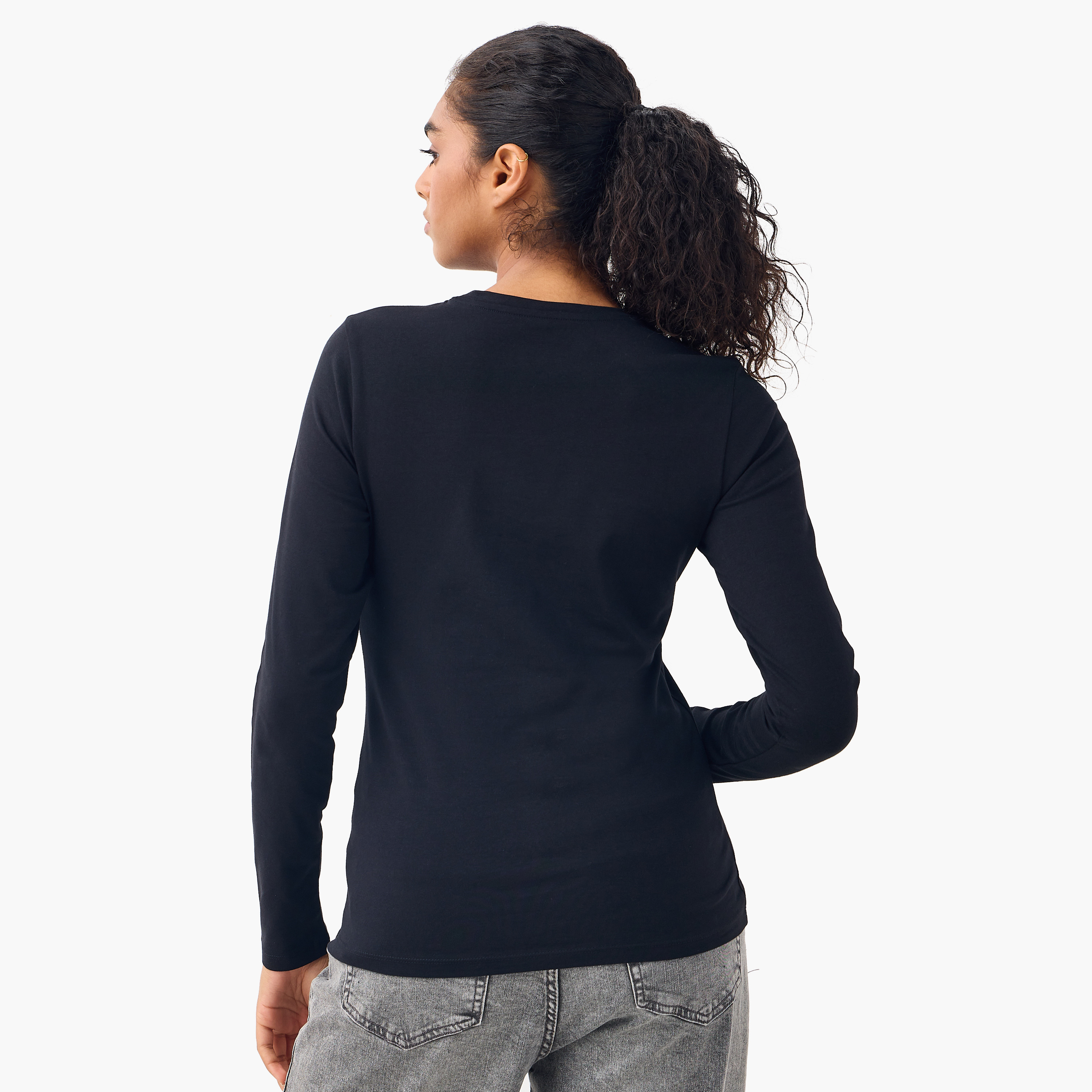 Set of 2 - Crew Neck T-shirt-women-clothing-tshirts-image-3