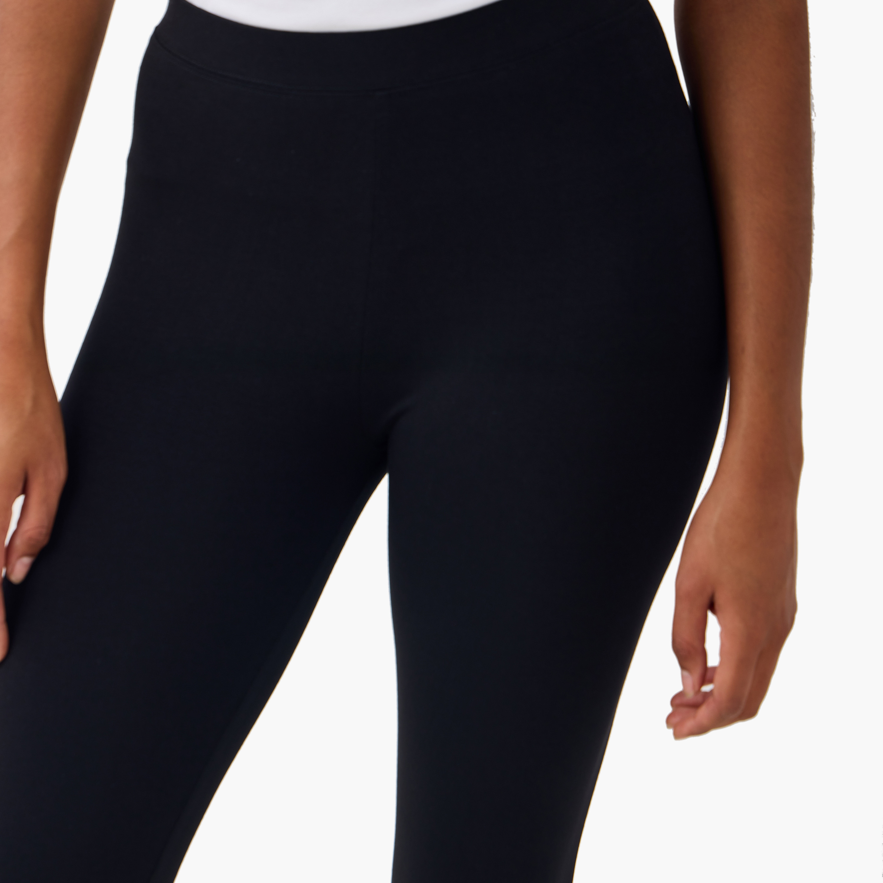 Set of 2 - Splash Basics Knee Length Elasticated Waist Leggings-women-clothing-leggings-image-5