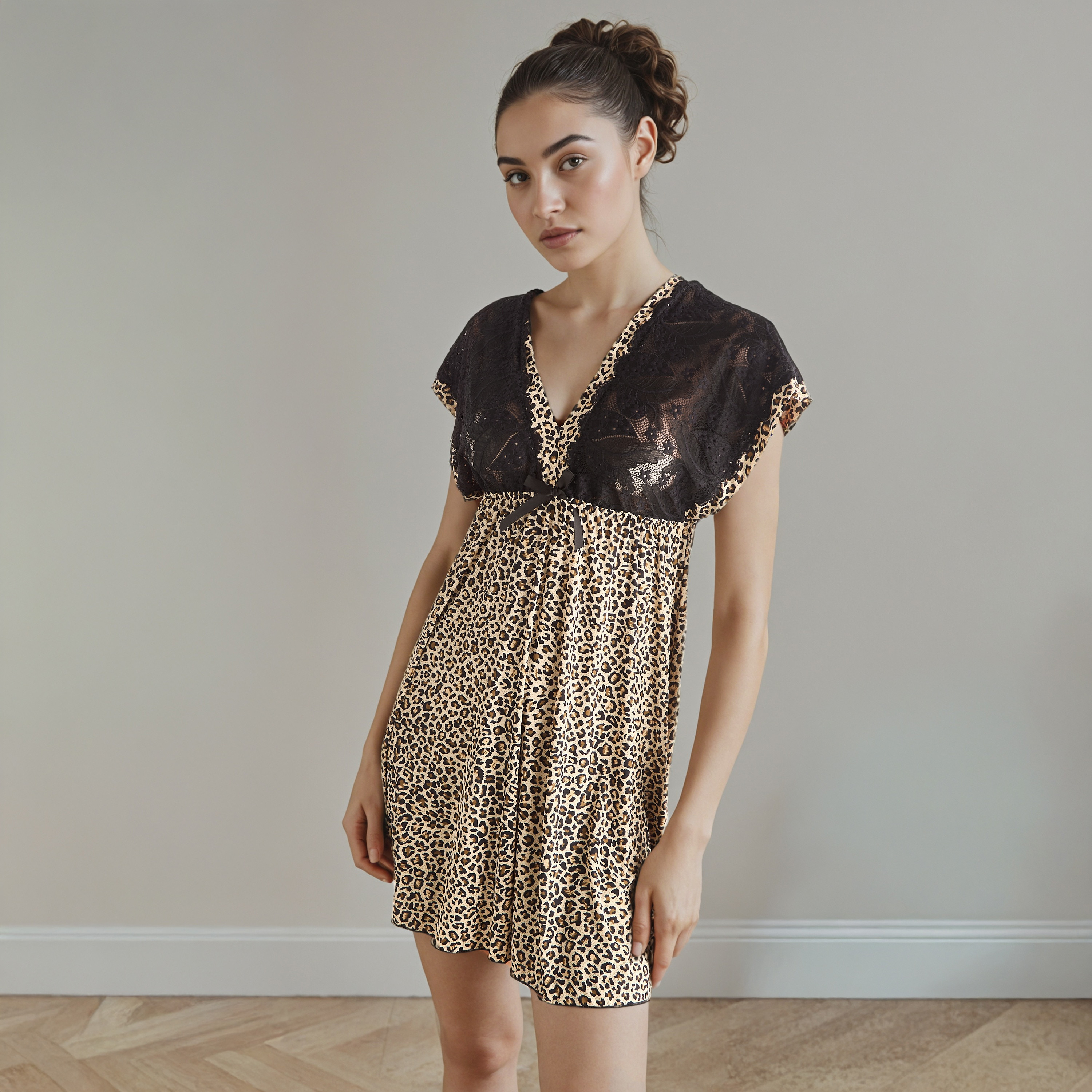 Animal Print Night Dress with Thongs-women-clothing-nightwear-robes-image-6