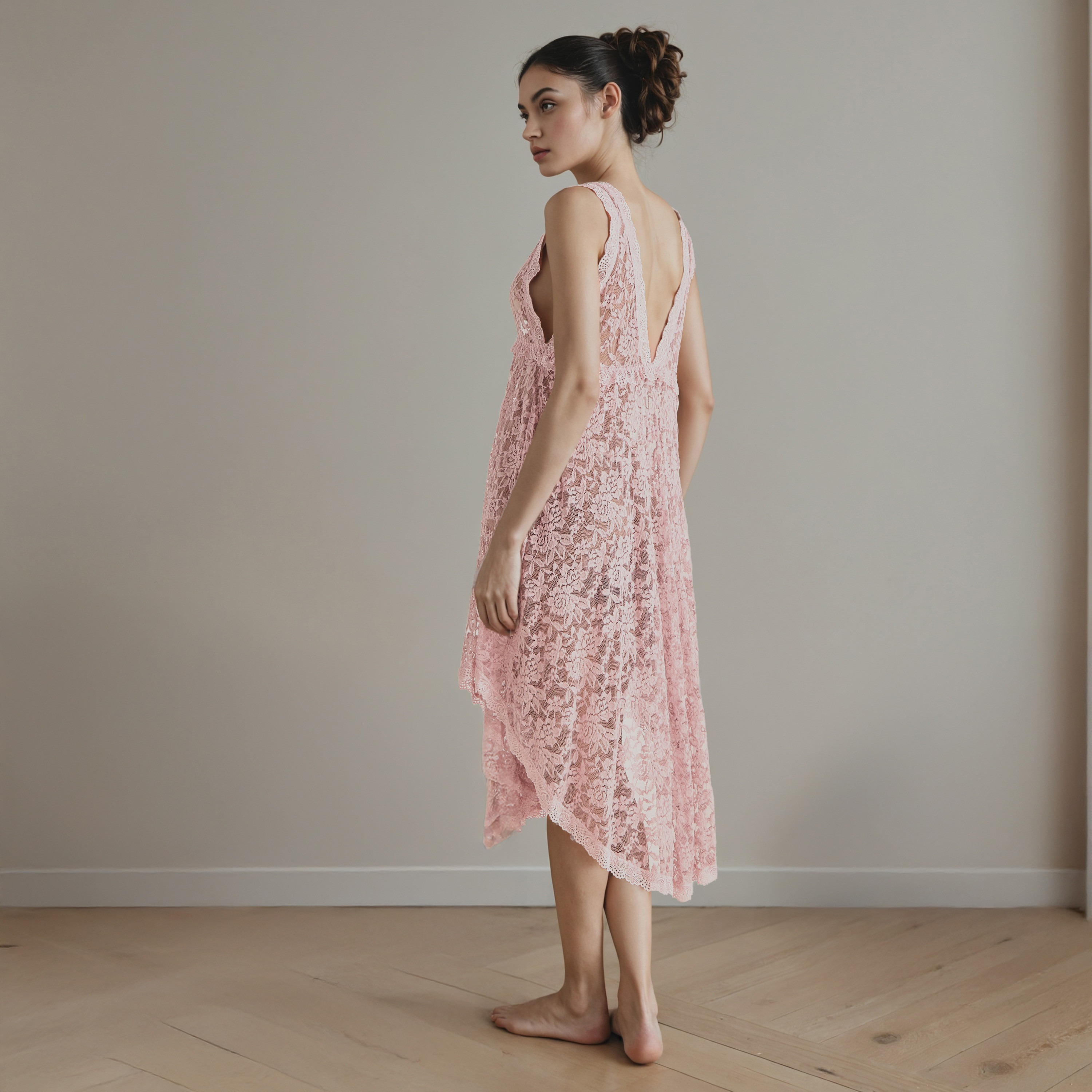 Lace Asymmetric Bridal Night Gown-women-clothing-nightwear-robes-image-2