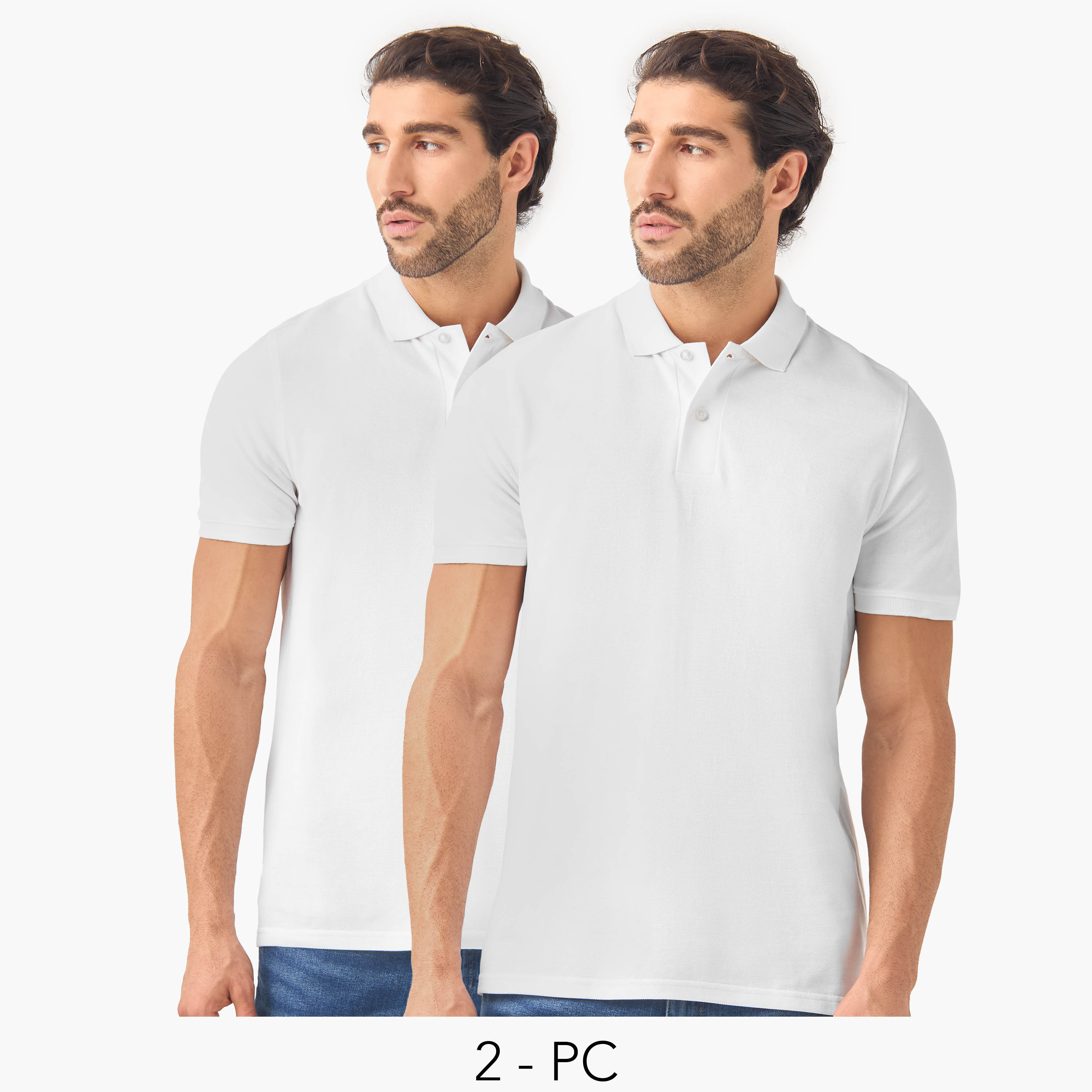Set of 2 - Splash Basics Polo T-shirt with Short Sleeves-men-clothing-tshirtsandpolos-polos-image-1