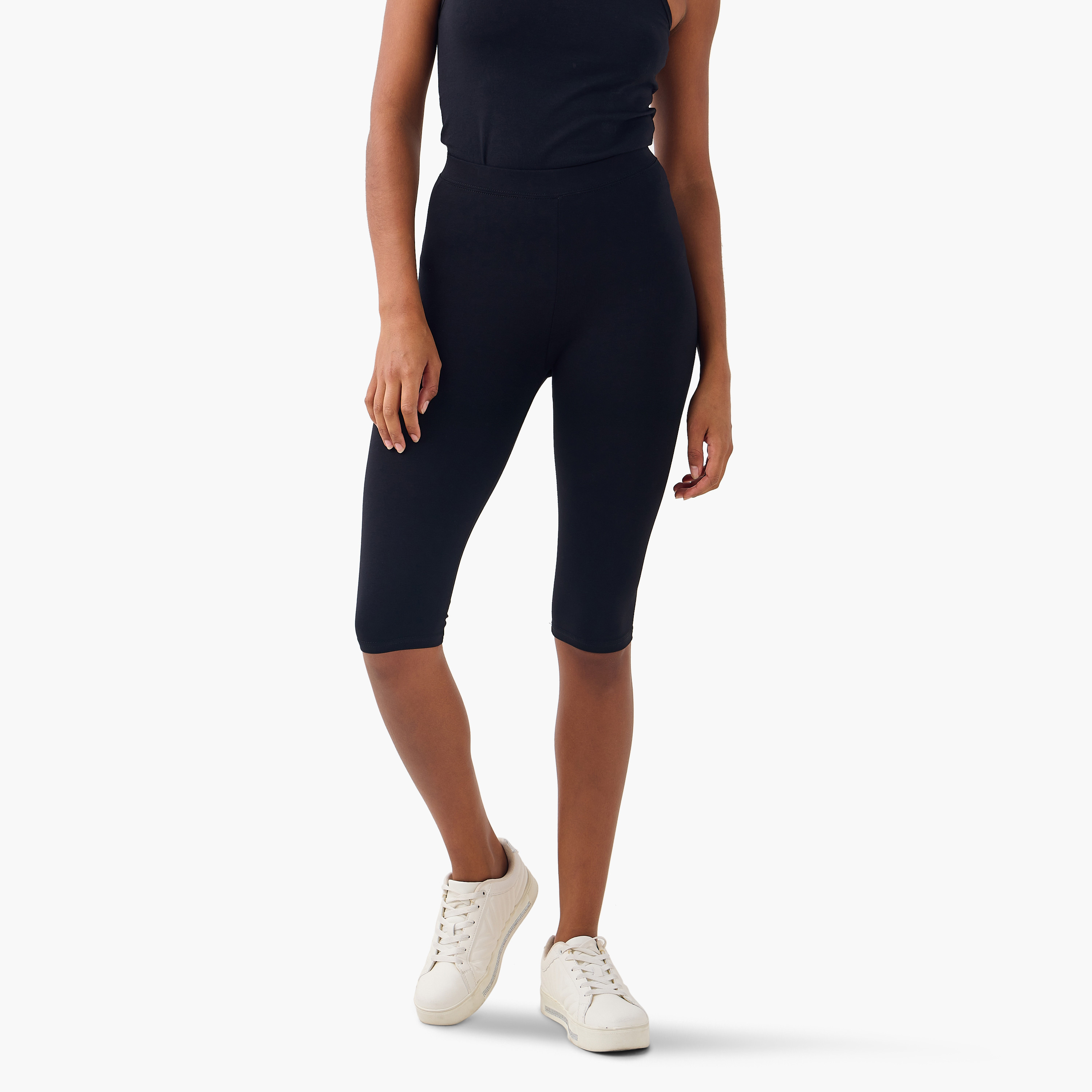 Set of 2 - Cropped Flexi Waist Leggings-women-clothing-leggings-image-4