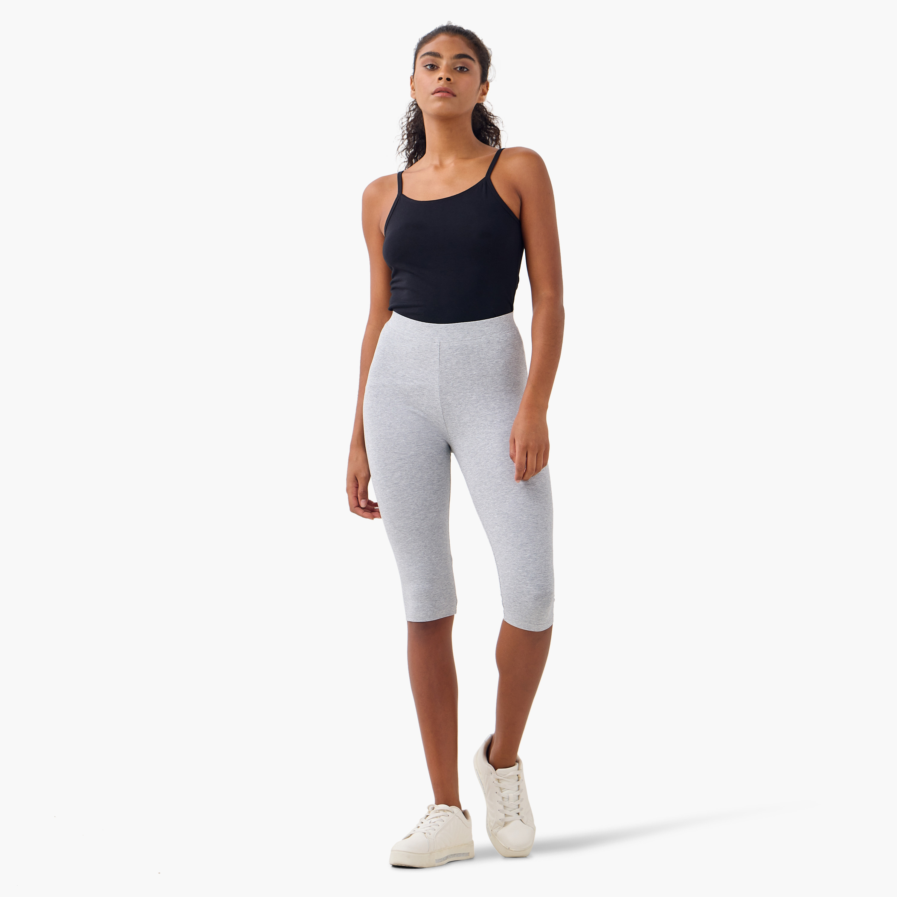 Set of 2 - Cropped Flexi Waist Leggings-women-clothing-leggings-image-7