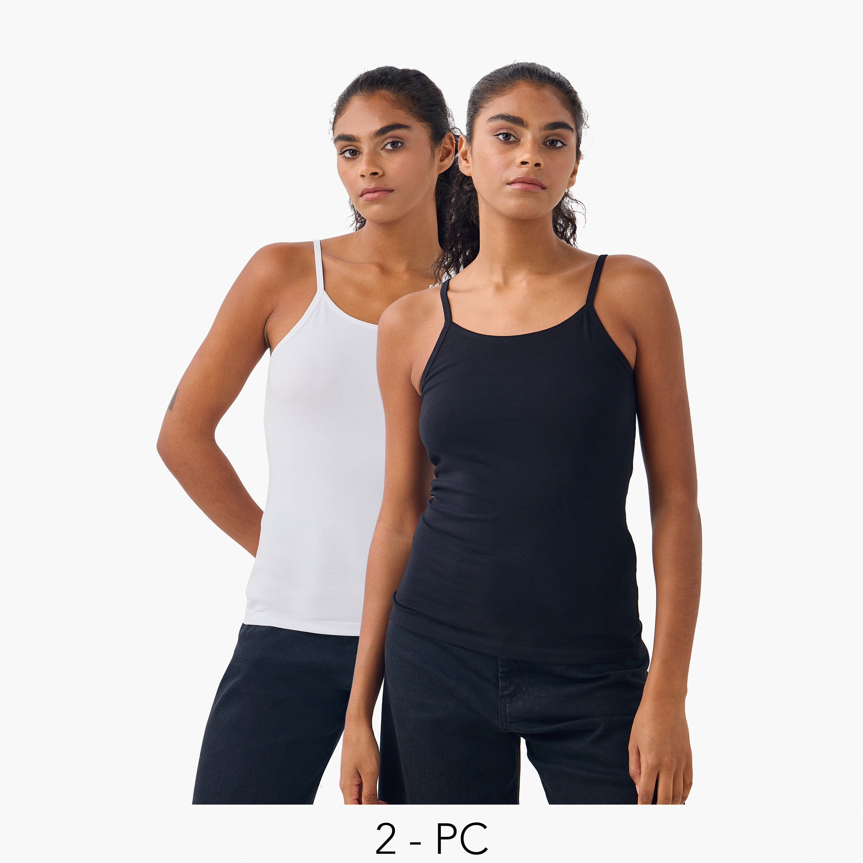 Set of 2 - Splash Basics Scoop Neck Camisole with Spaghetti Straps-women-clothing-tshirts-image-1