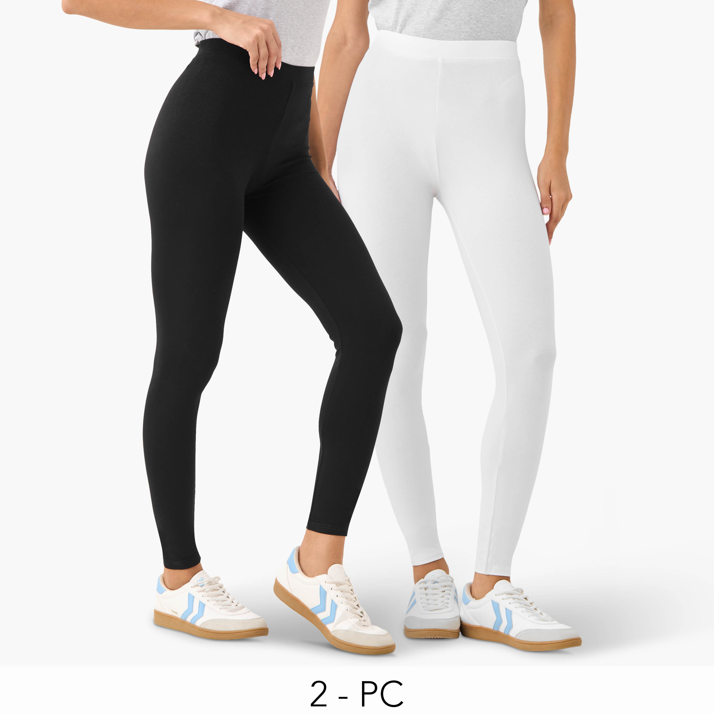 Set of 2 - Flexi Waist Leggings-women-clothing-leggings-image-1