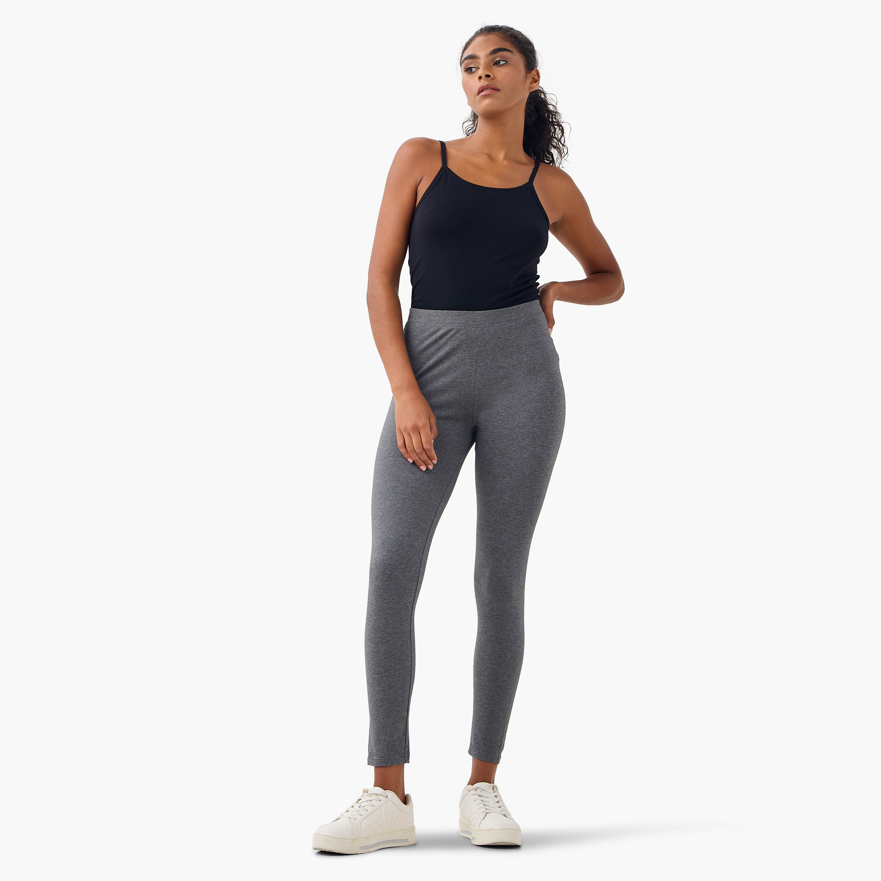 Set of 2 - Splash Basics Elasticated Waist Leggings-women-clothing-leggings-image-7