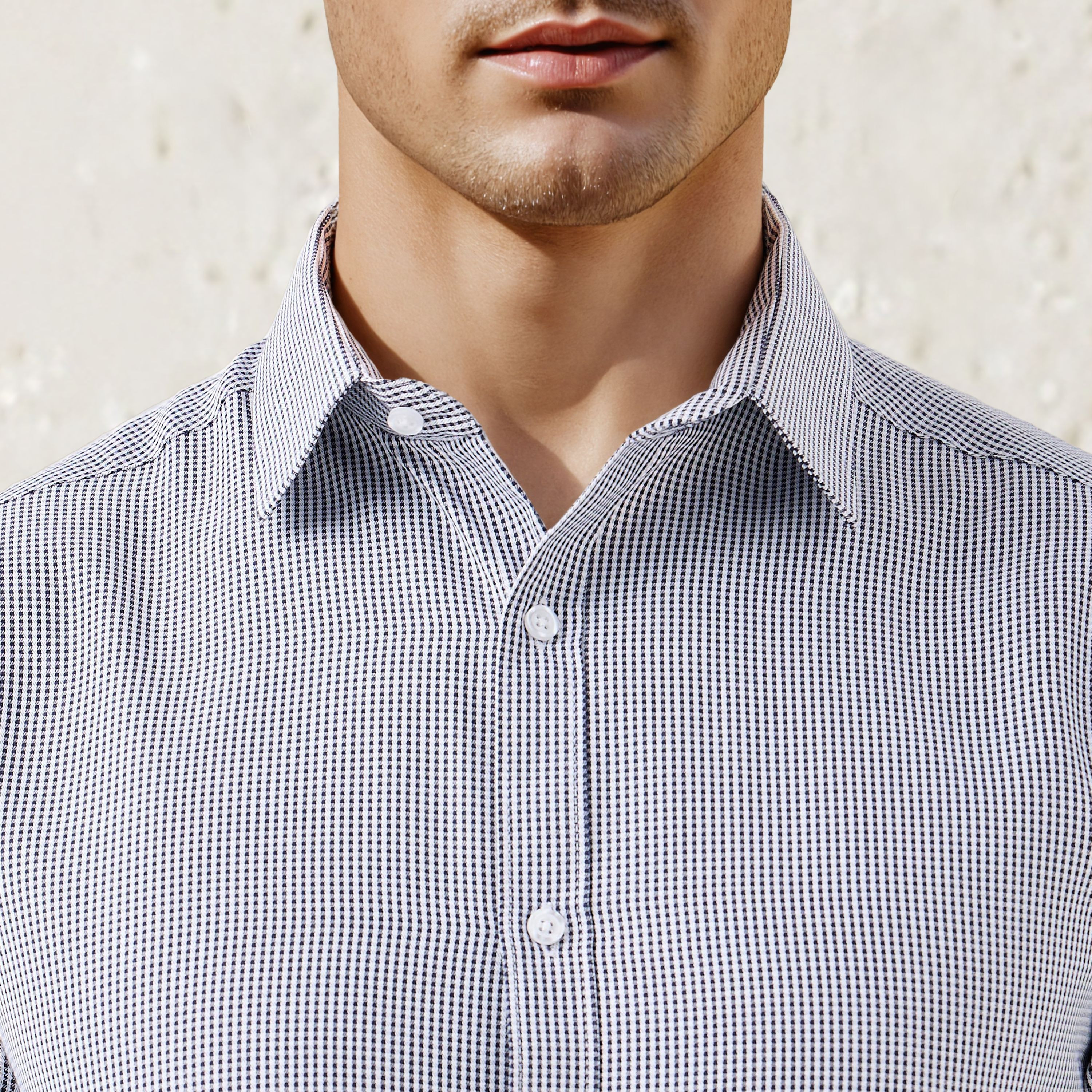 Regular Fit Checked Collared Shirt with Long Sleeves-men-clothing-shirts-image-5