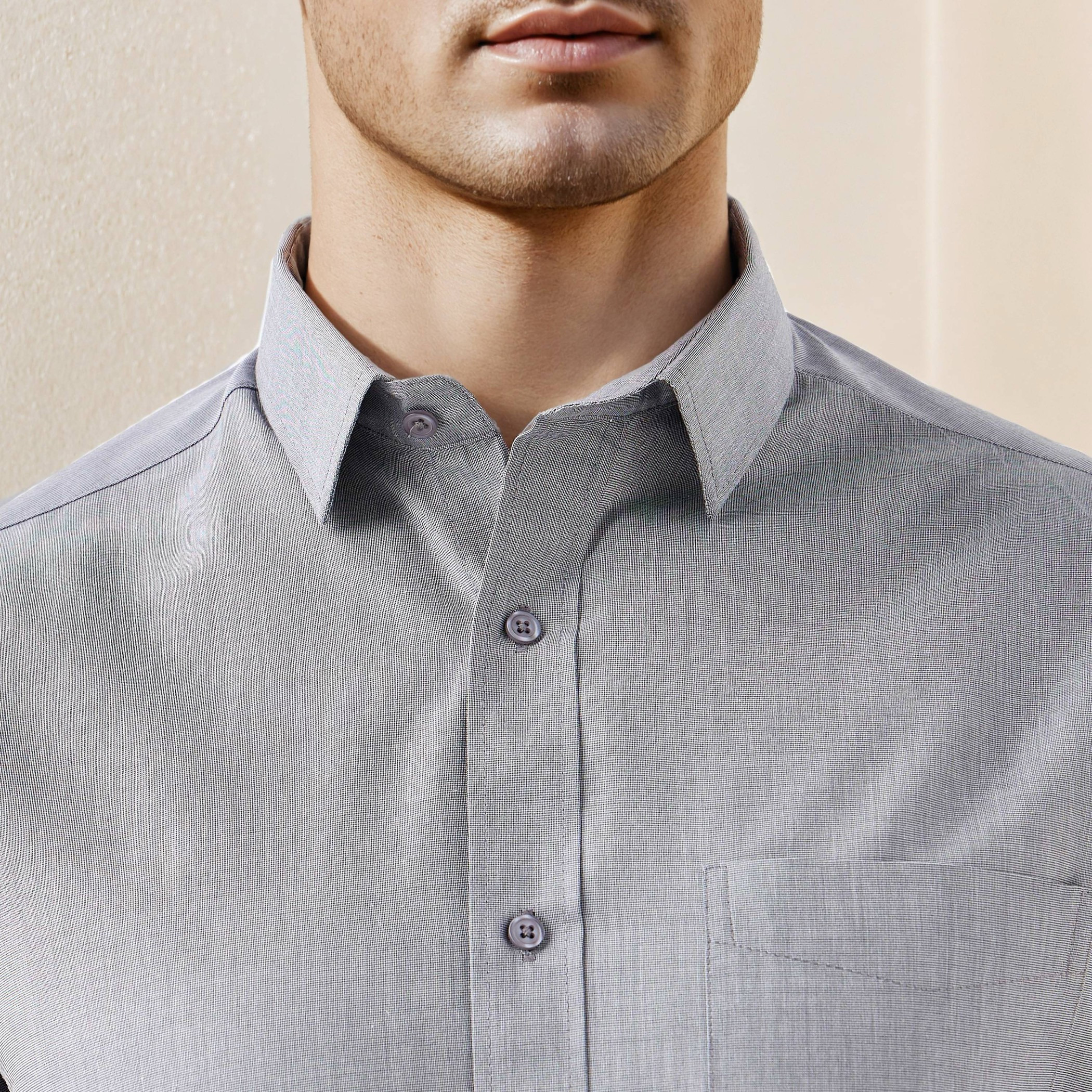 Regular Fit Collared Shirt with Long Sleeves-men-clothing-shirts-image-5