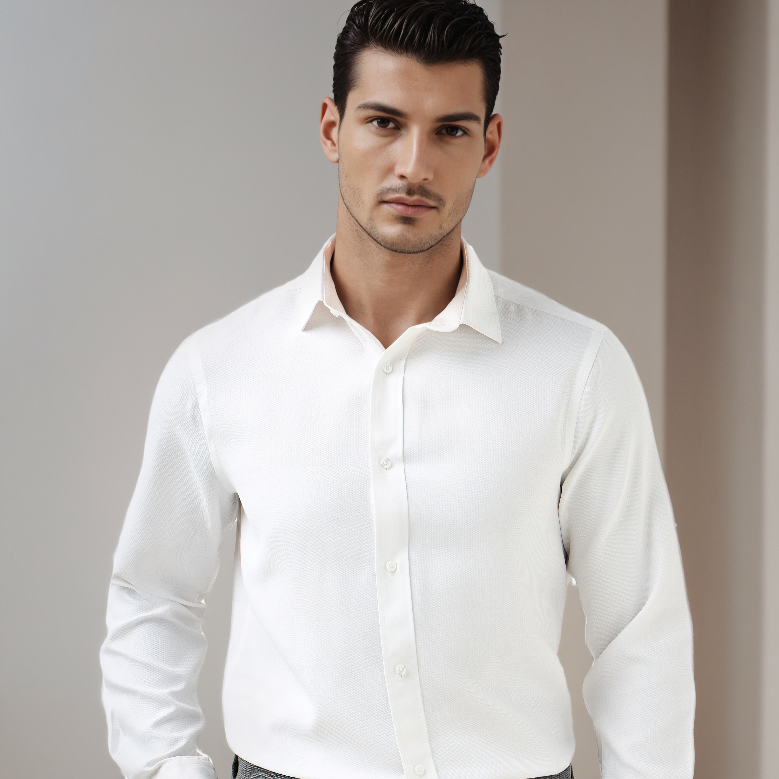 قميص رسمي دوبي بقصة عادية-men-clothing-shirts-image-6