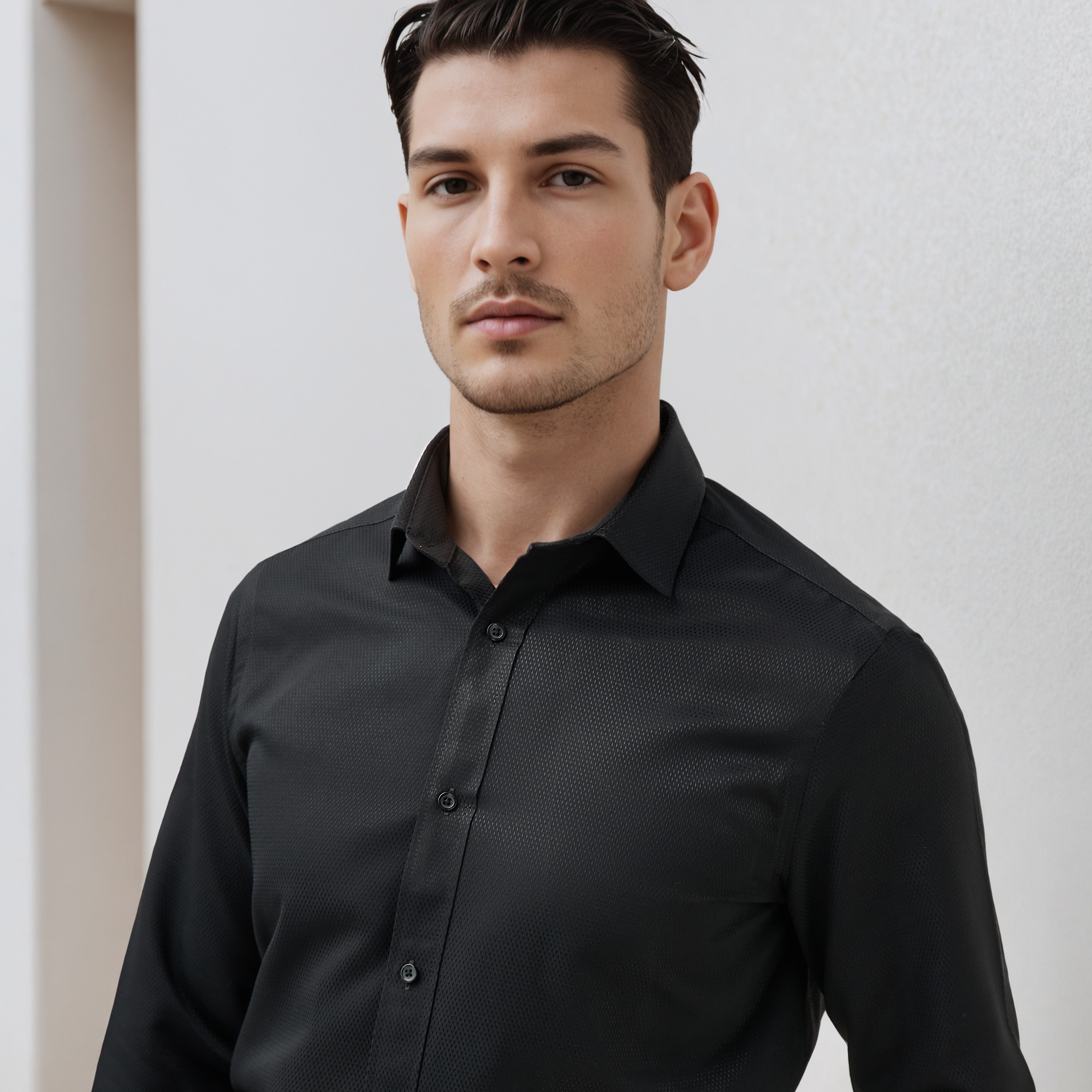 قميص رسمي دوبي بقصة عادية-men-clothing-shirts-image-5