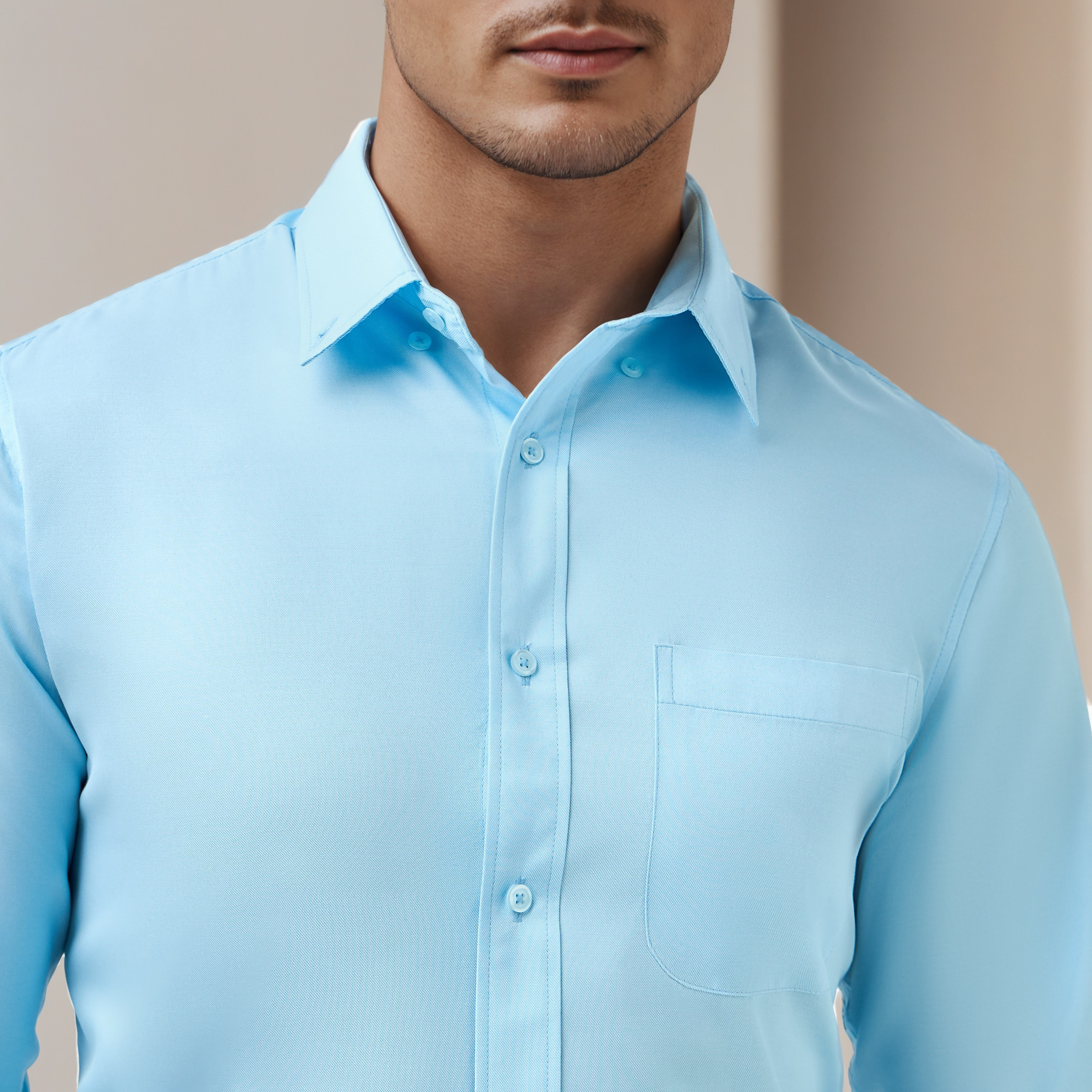 قميص سادة بياقة وأكمام طويلة للرجال-men-clothing-shirts-image-5