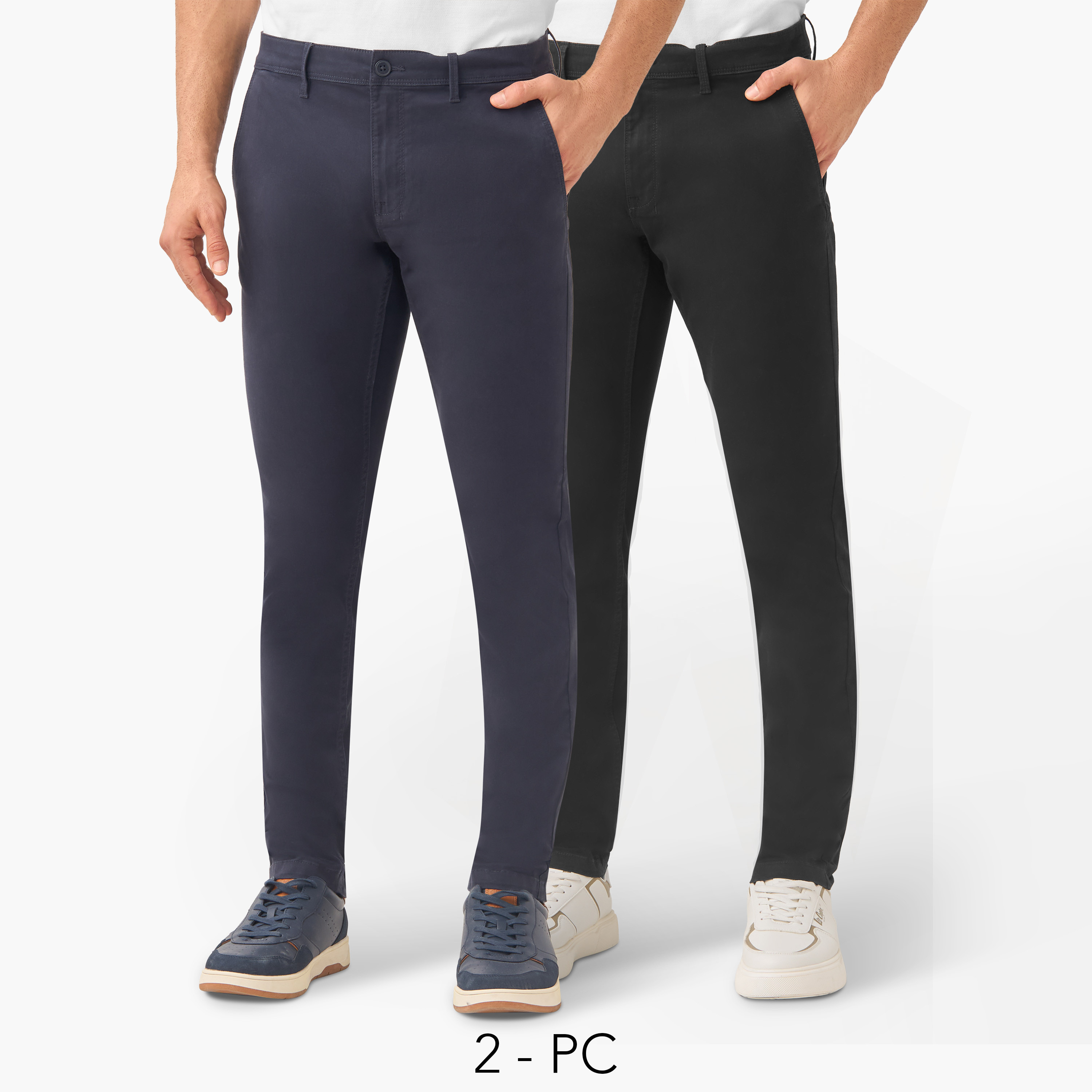 Set of 2 - Slim Fit Chinos-men-clothing-bottoms-trousersandchinos-trousers-image-1