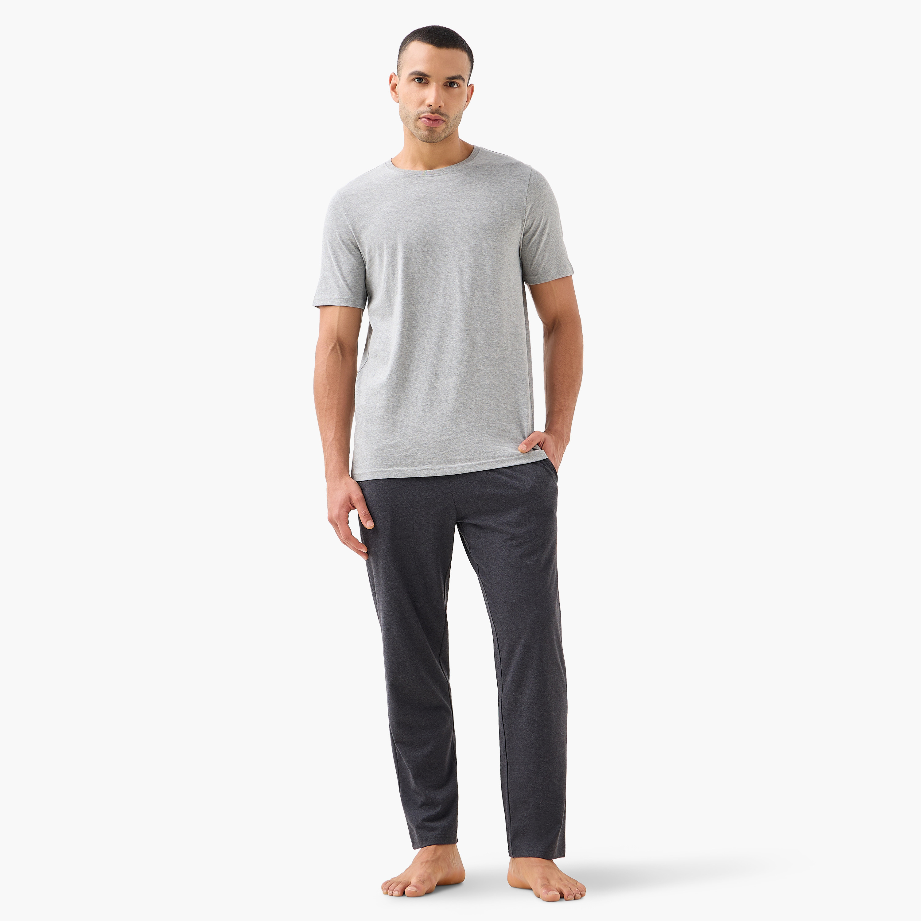 Men Cotton Drawstring Closure Nightwear Set-men-clothing-nightwear-sets-image-1