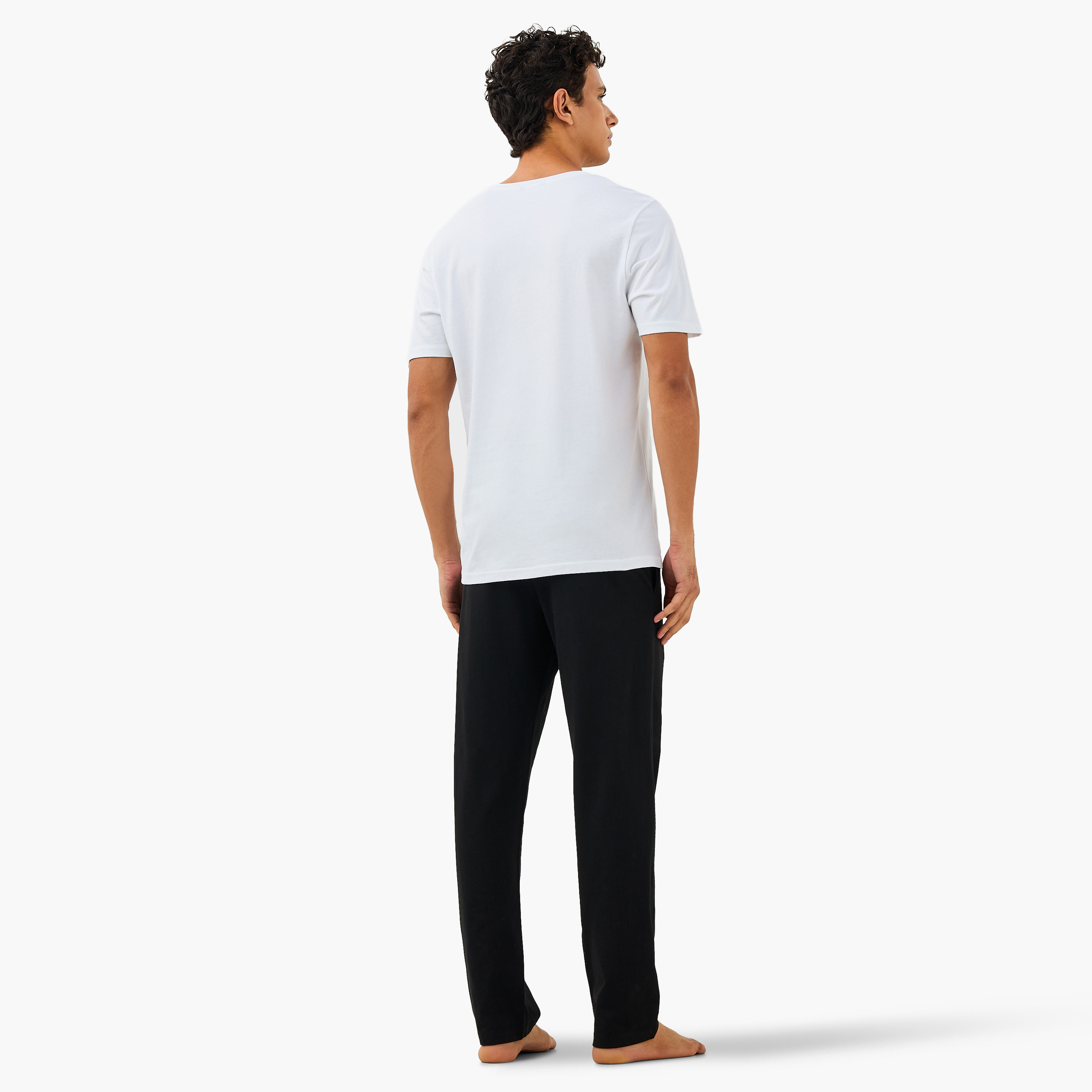 Men Cotton Drawstring Closure Nightwear Set-men-clothing-nightwear-sets-image-4