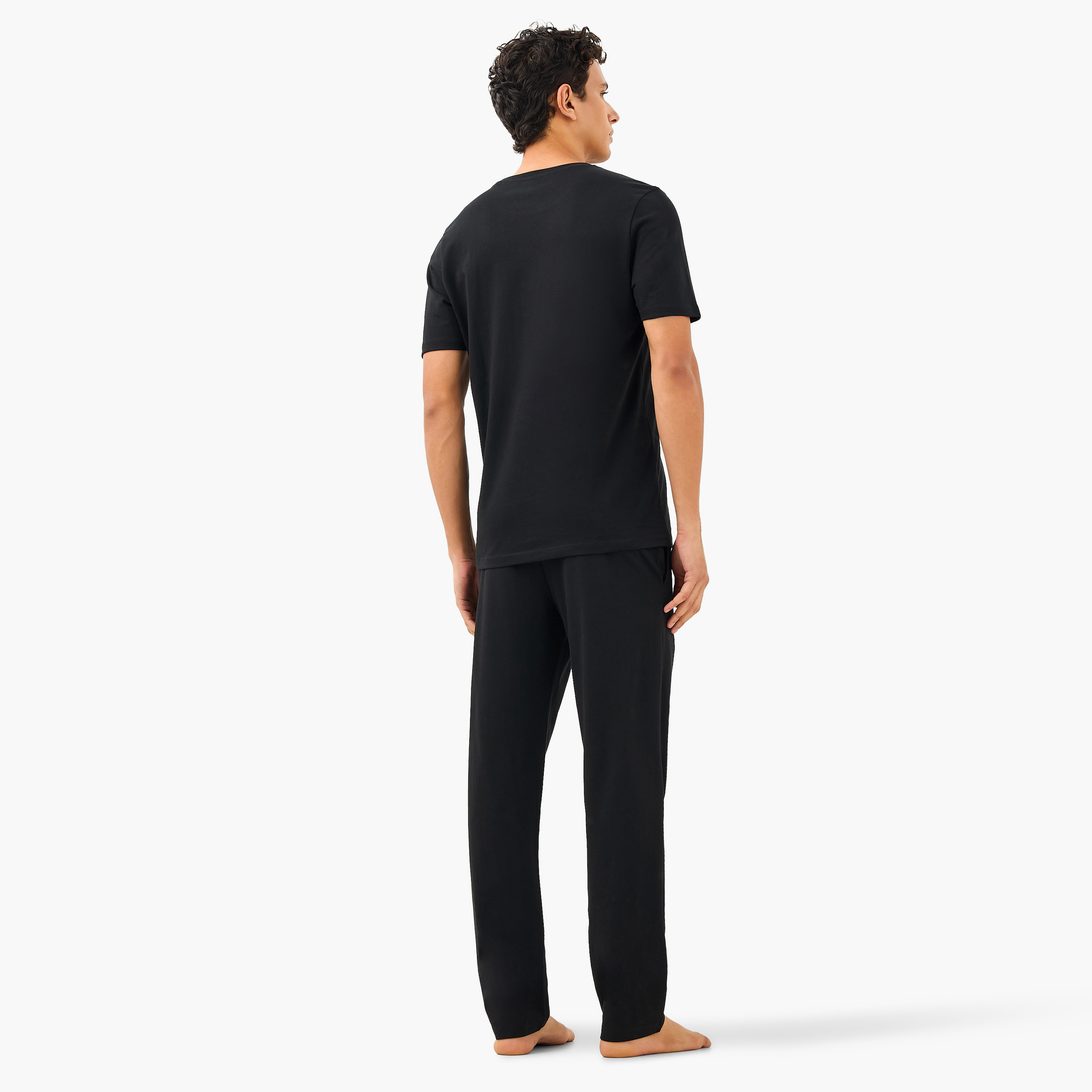 Men Cotton Drawstring Closure Nightwear Set-men-clothing-nightwear-sets-image-4