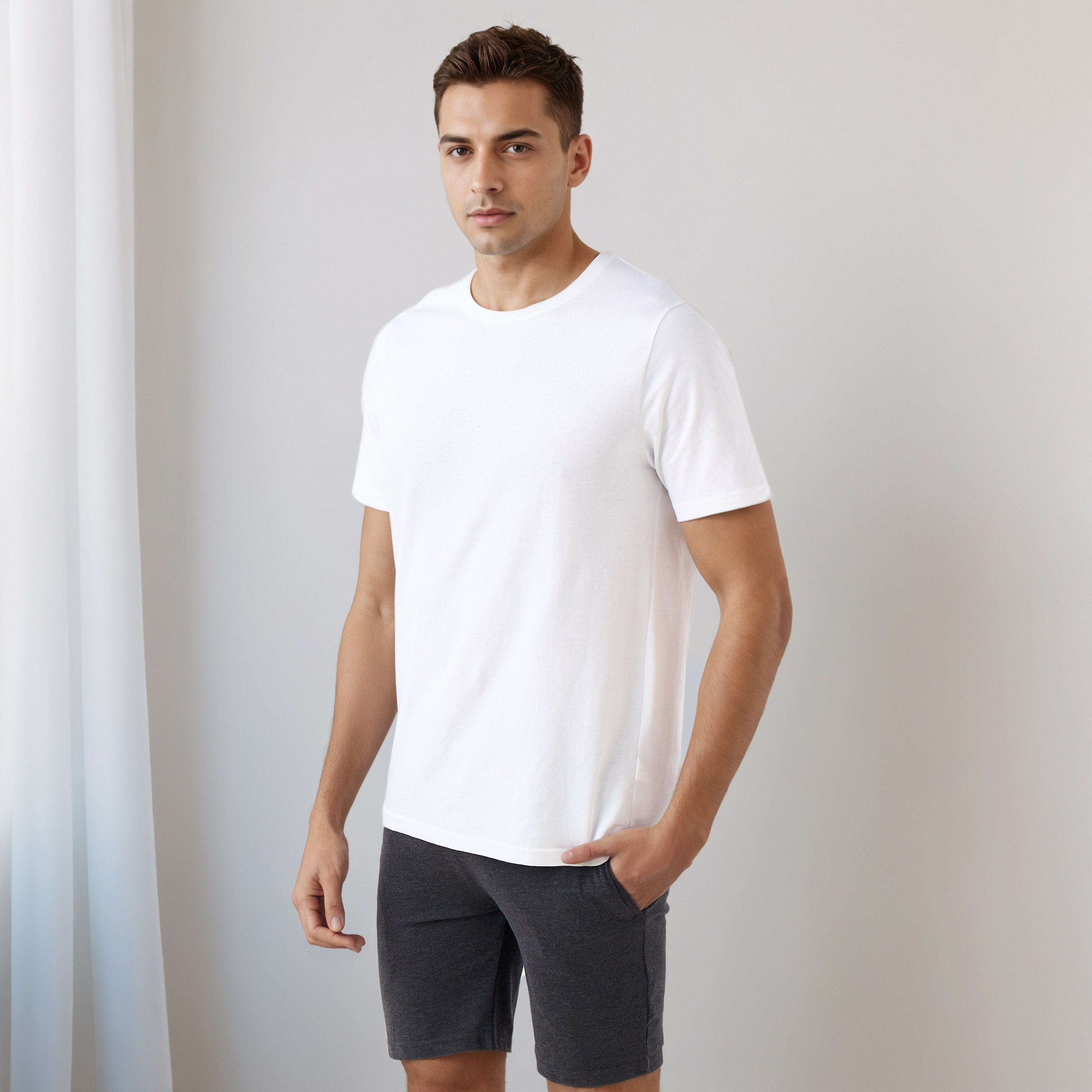 Men Cotton Drawstring Closure Nightwear Set-men-clothing-nightwear-sets-image-2