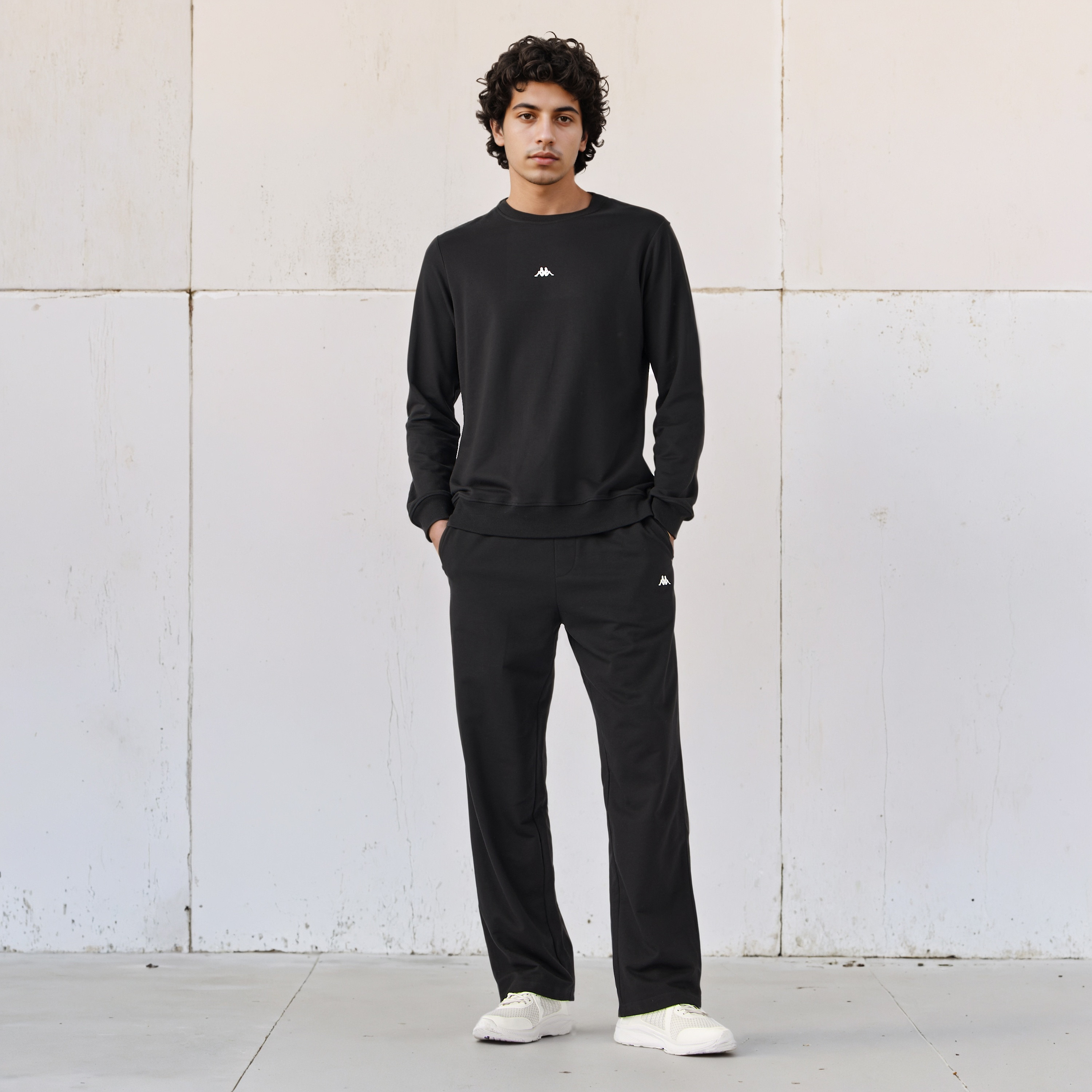 Kappa Logo Print Crew Neck Sweatshirt with Long Sleeves-men-winterwear-hoodiesandsweatshirts-image-2