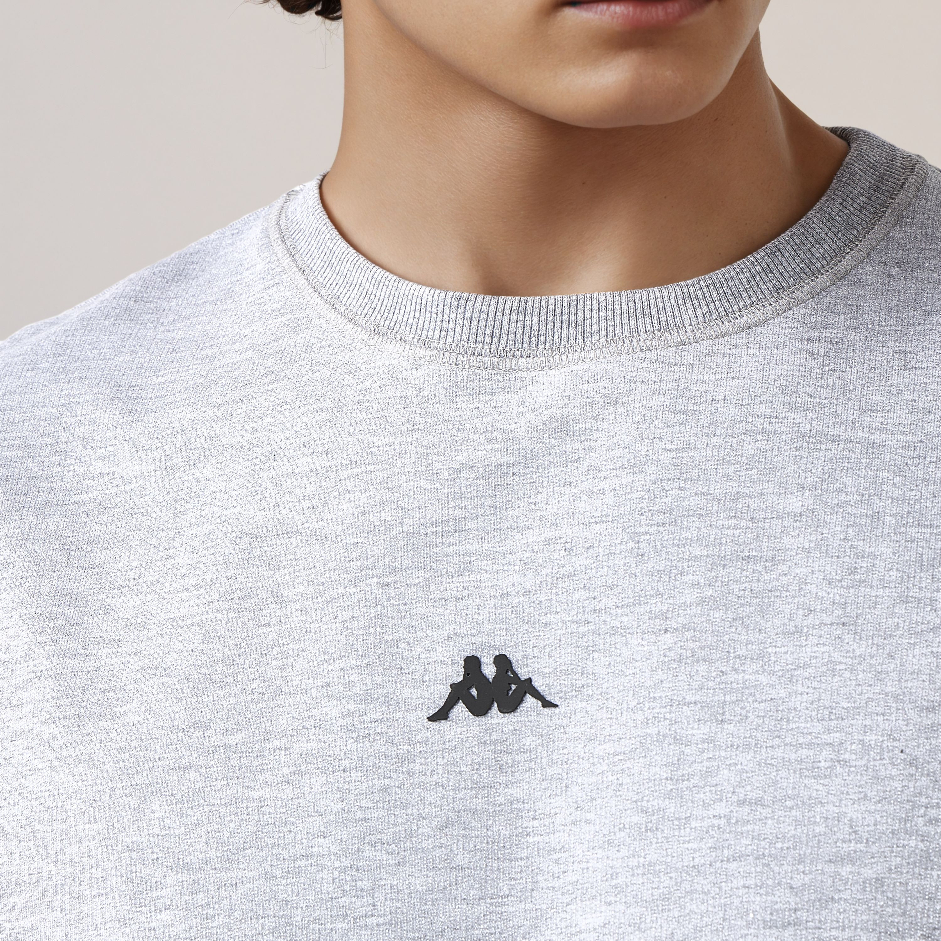 Kappa Logo Print Crew Neck Sweatshirt with Long Sleeves-men-winterwear-hoodiesandsweatshirts-image-5