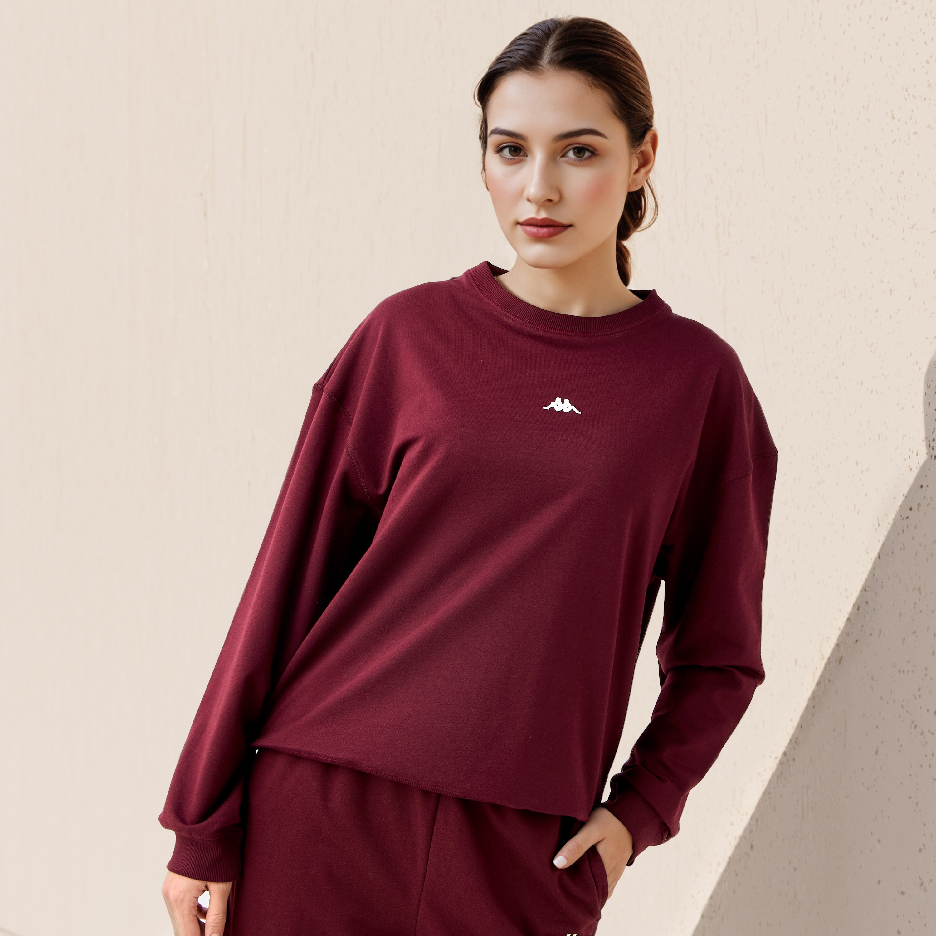 سويت شيرت بقصّة عادية من كابا-women-clothing-hoodiesandsweatshirts-sweatshirts-image-1