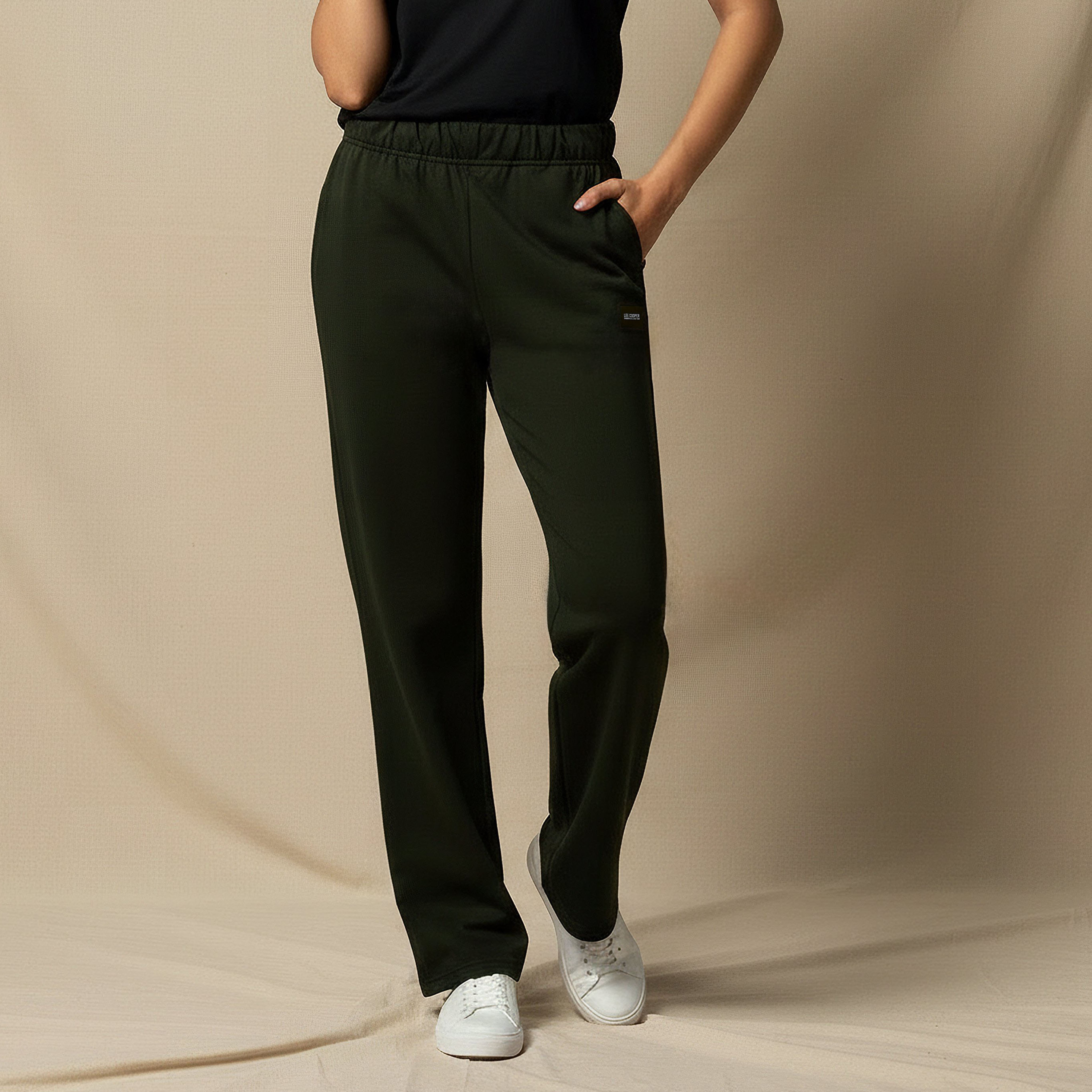 Lee Cooper Women's Relaxed Fit Joggers with Pockets-women-clothing-bottoms-joggers-image-1