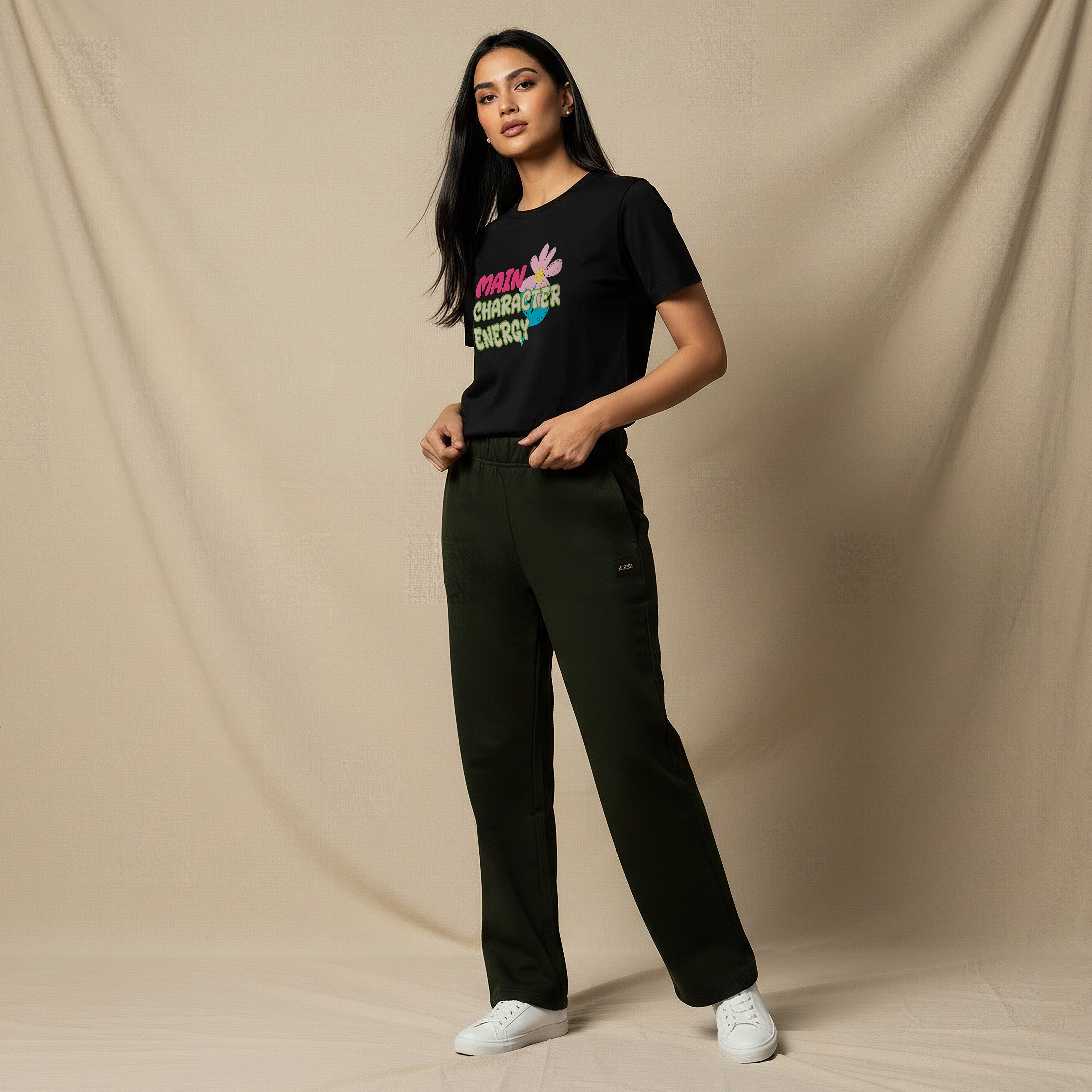 Lee Cooper Women's Relaxed Fit Joggers with Pockets-women-clothing-bottoms-joggers-image-3
