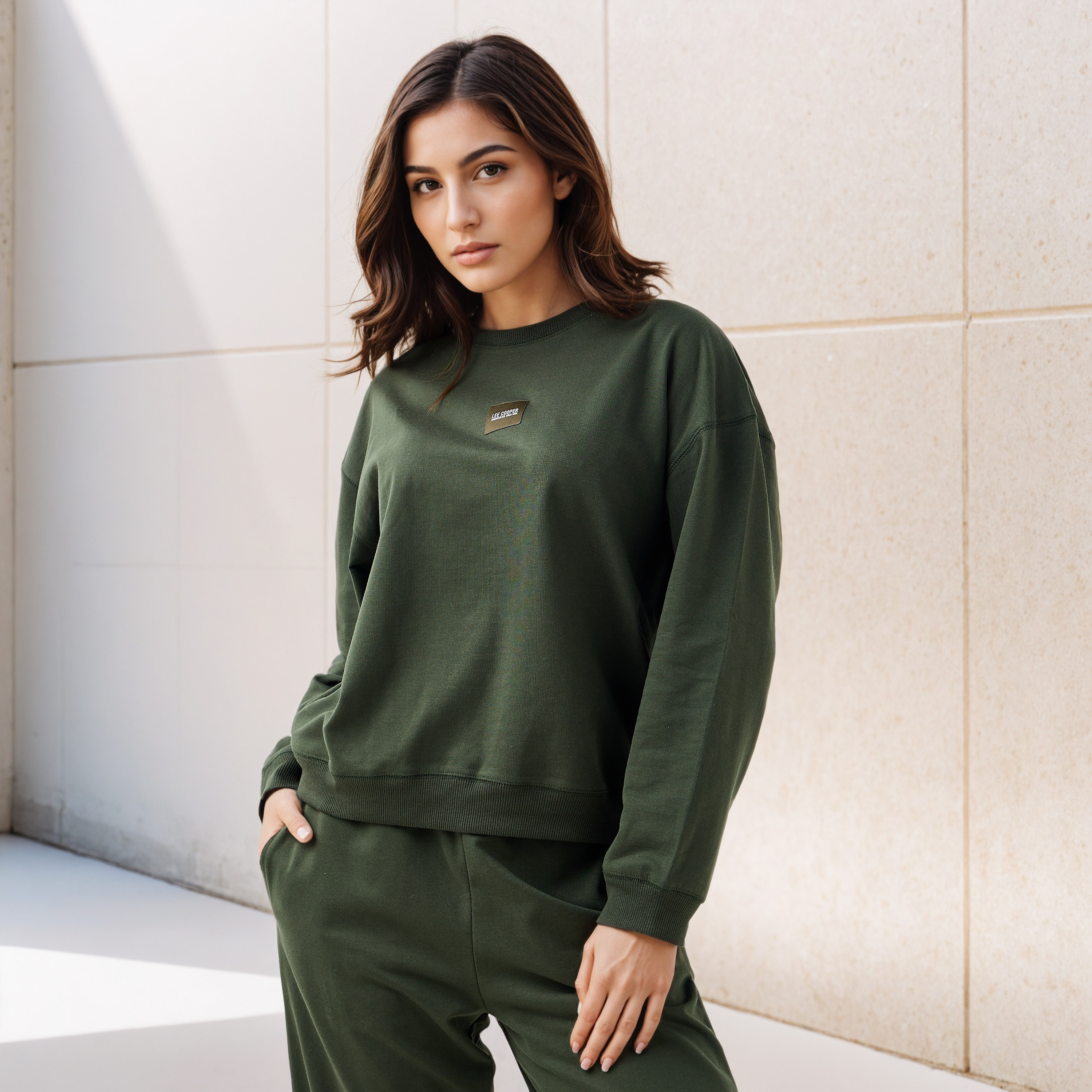 Lee Cooper Regular Fit Sweatshirt-women-winterwear-hoodiesandsweatshirts-sweatshirts-image-1