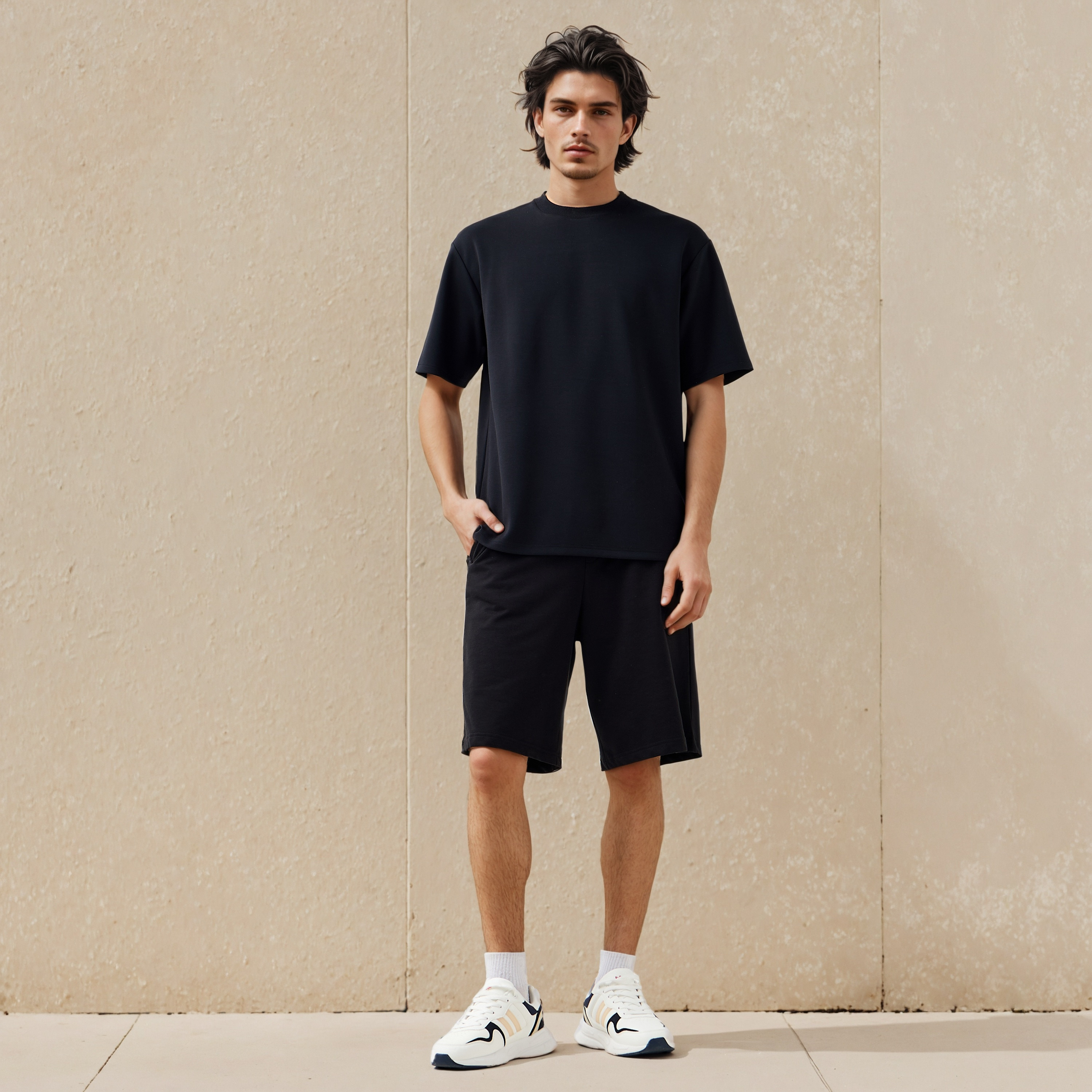 شورت رجالي قطن بقصة عادية-men-clothing-bottoms-shorts-image-2