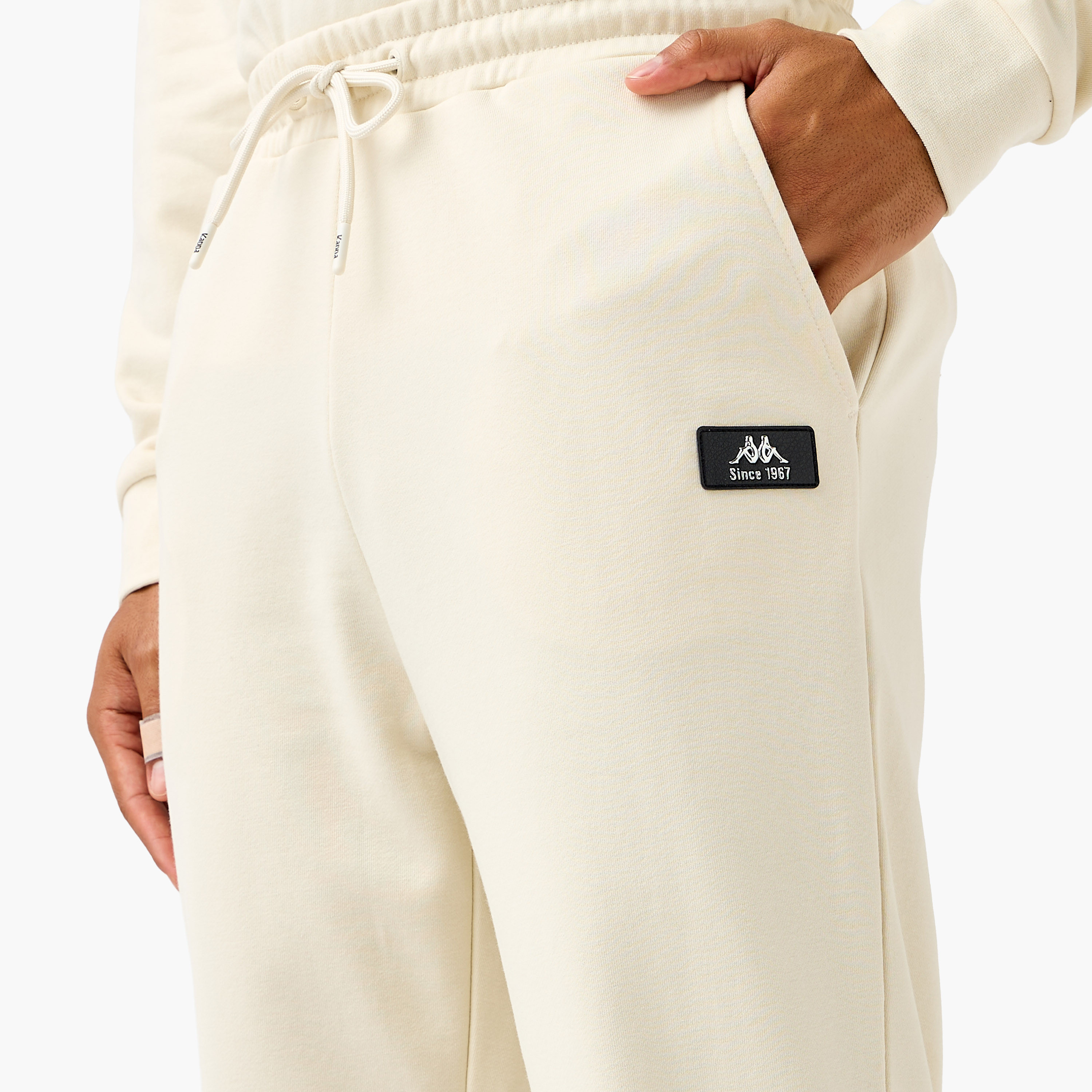 Kappa Men Relaxed Fit Flexi Waist Joggers with Panelled Design-men-clothing-sportswearandactivewear-bottoms-joggers-image-4