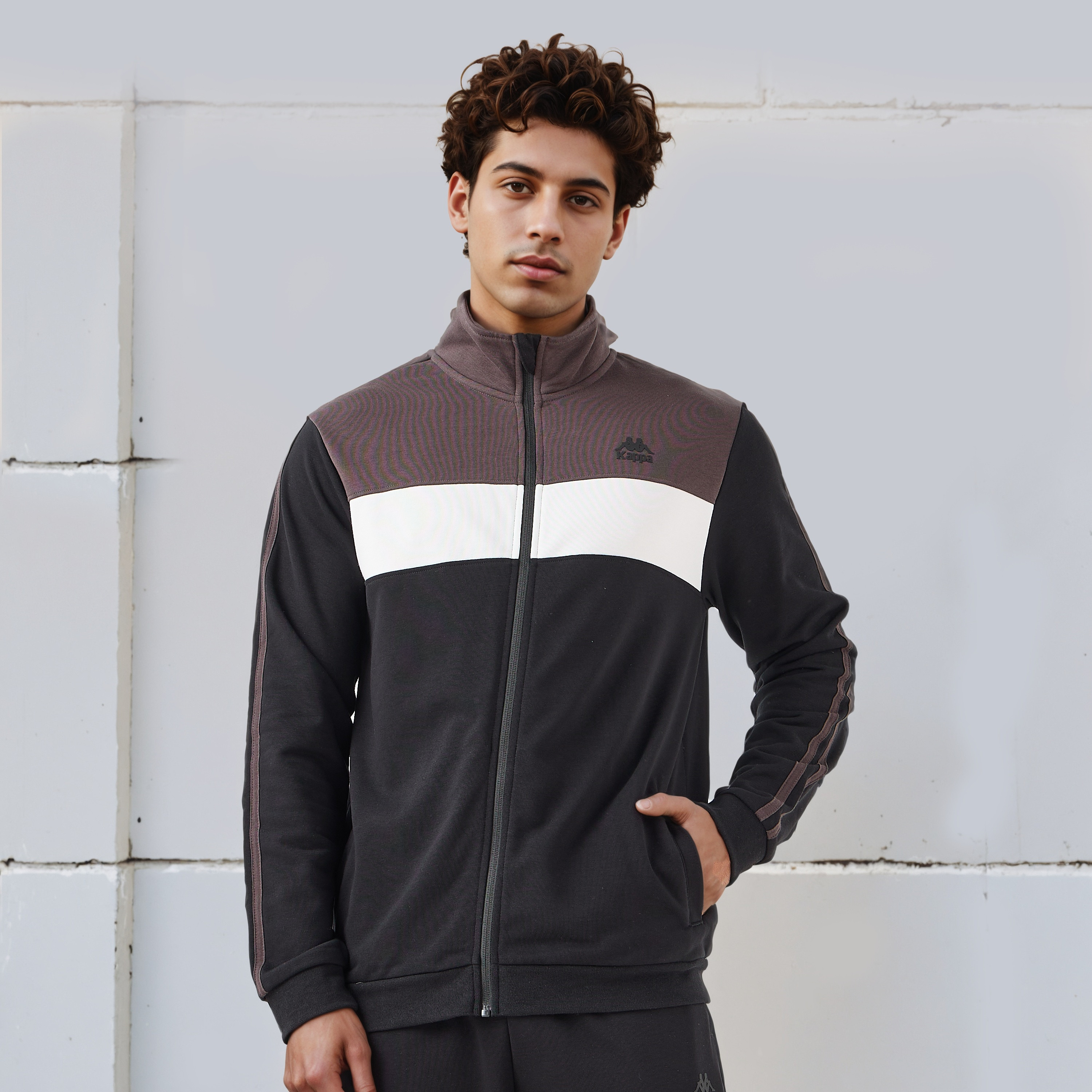 Kappa Men Regular Fit Colourblock Hoodie-men-winterwear-hoodiesandsweatshirts-image-1