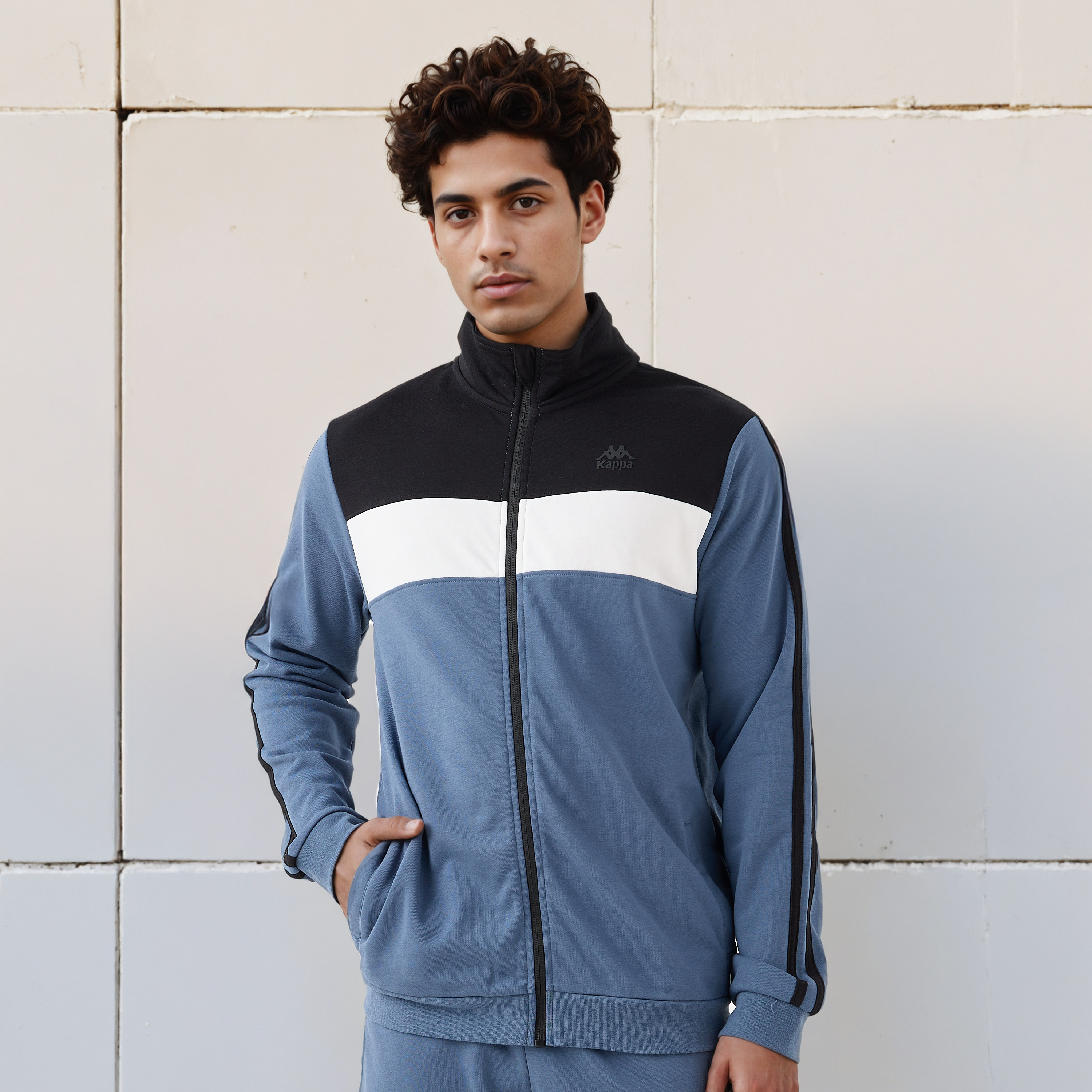 Kappa Men Regular Fit Colourblock Hoodie-men-winterwear-hoodiesandsweatshirts-image-1