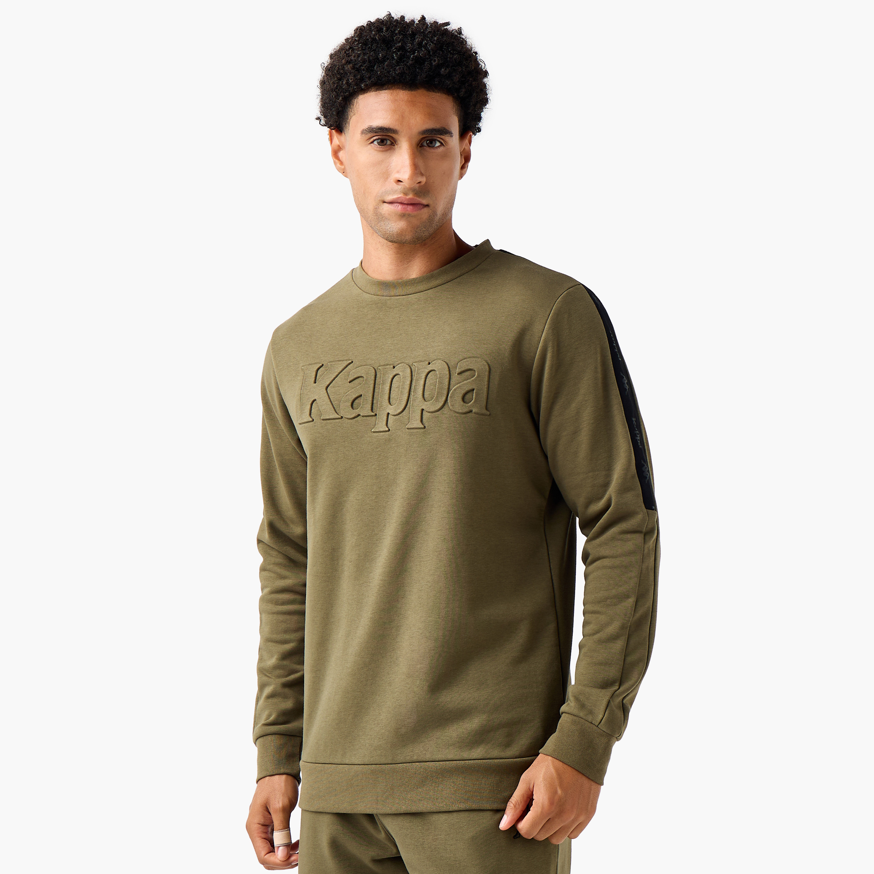 Kappa Men Regular Fit Logo Embossed Sweatshirt-men-winterwear-hoodiesandsweatshirts-image-1