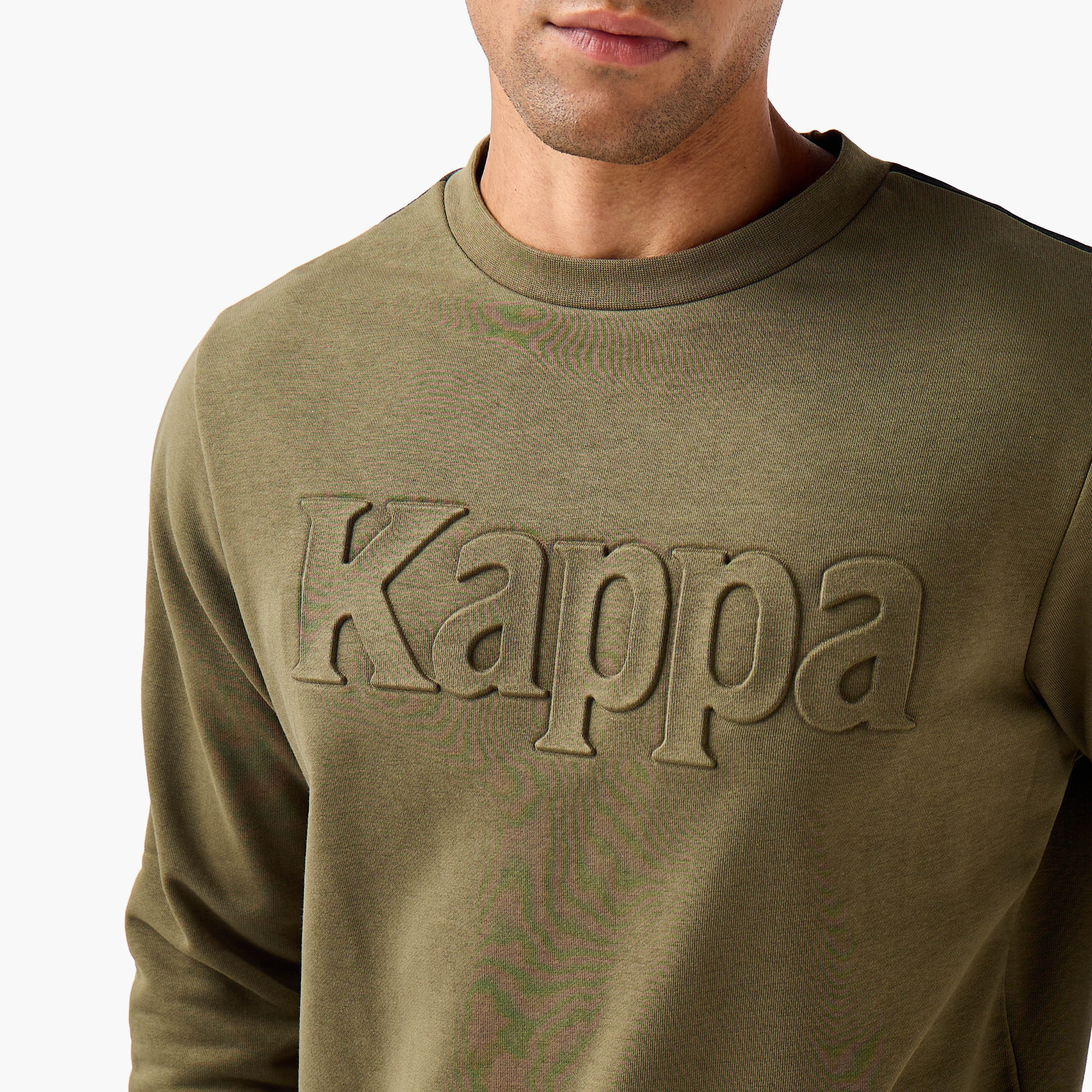Kappa Men Regular Fit Logo Embossed Sweatshirt-men-winterwear-hoodiesandsweatshirts-image-4