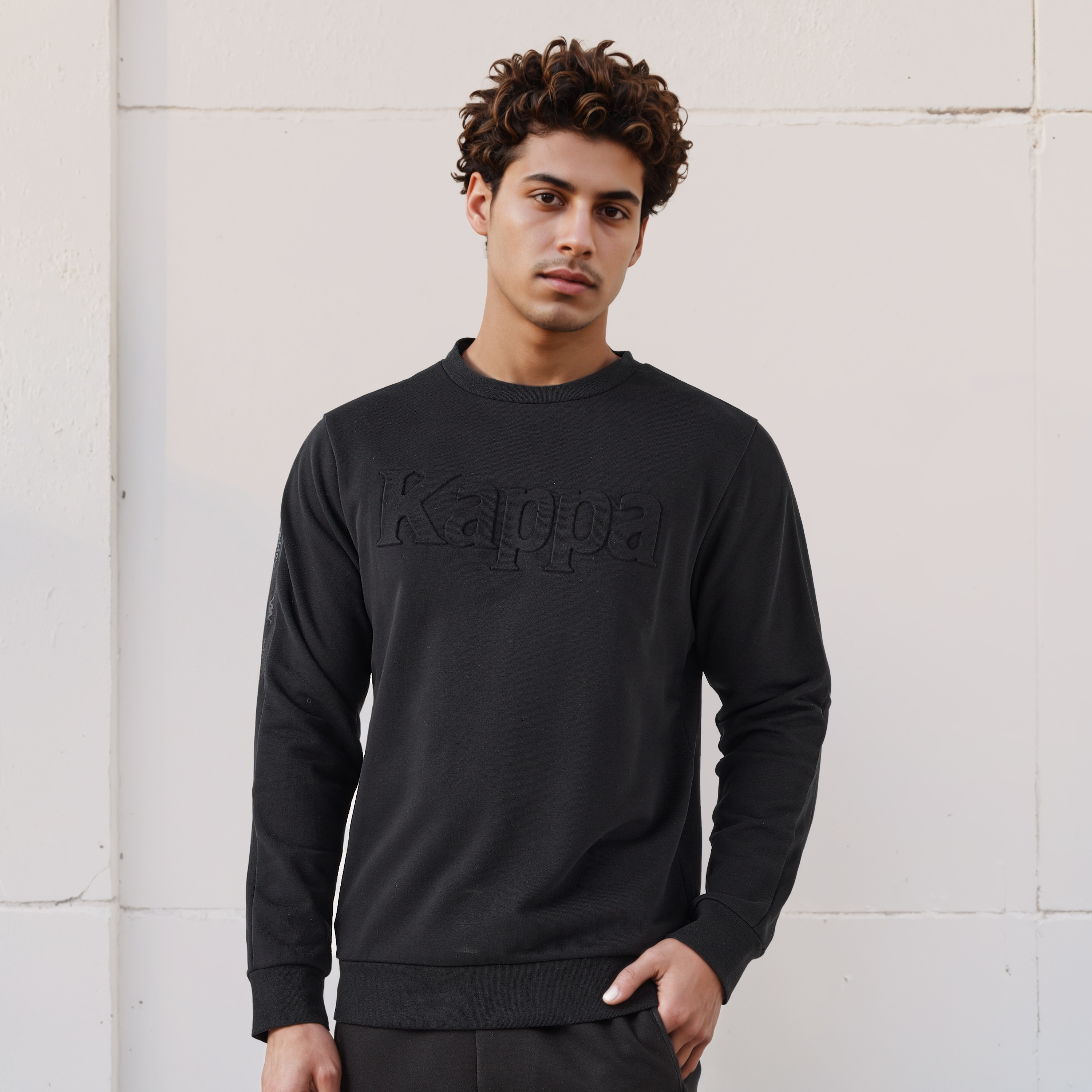 Kappa Men Regular Fit Logo Embossed Sweatshirt-men-winterwear-hoodiesandsweatshirts-image-1