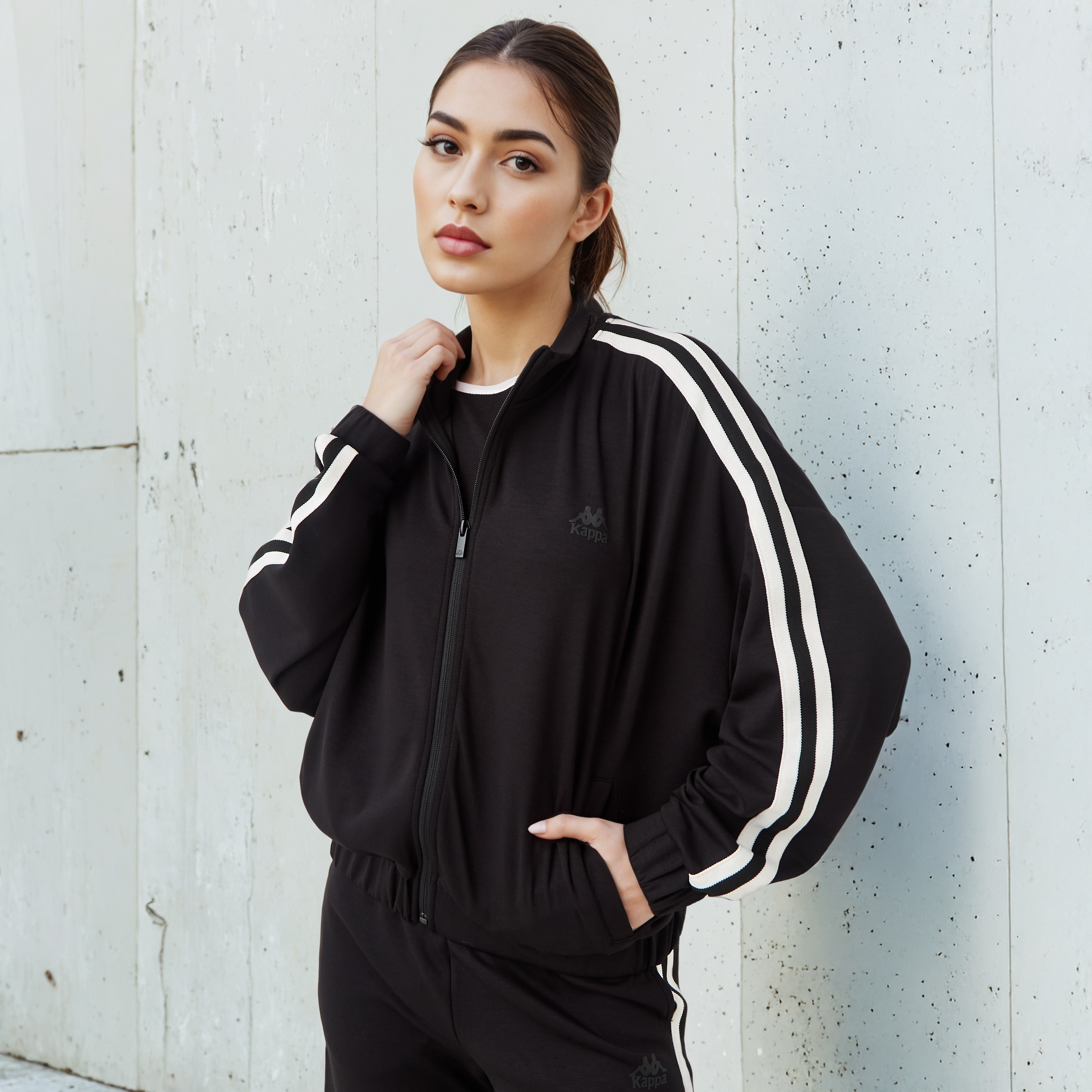 Kappa Women Soft Touch Zip Through Sweatshirt-women-clothing-sportswearandactivewear-coatsandjackets-jackets-image-1