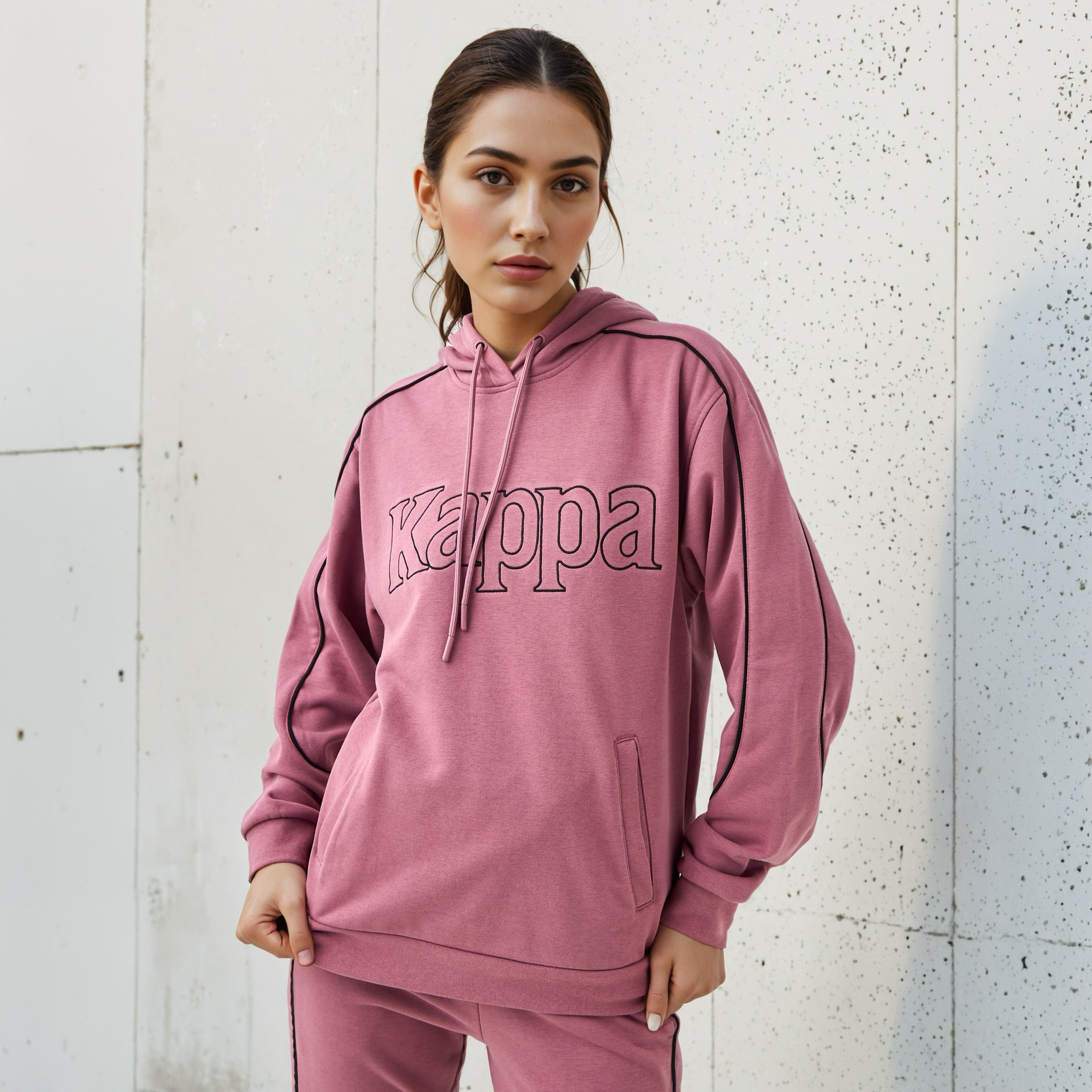 سويت شيرت بقصة عادية وقبعة وتطريز شعار من كابا-women-winterwear-hoodiesandsweatshirts-sweatshirts-image-1