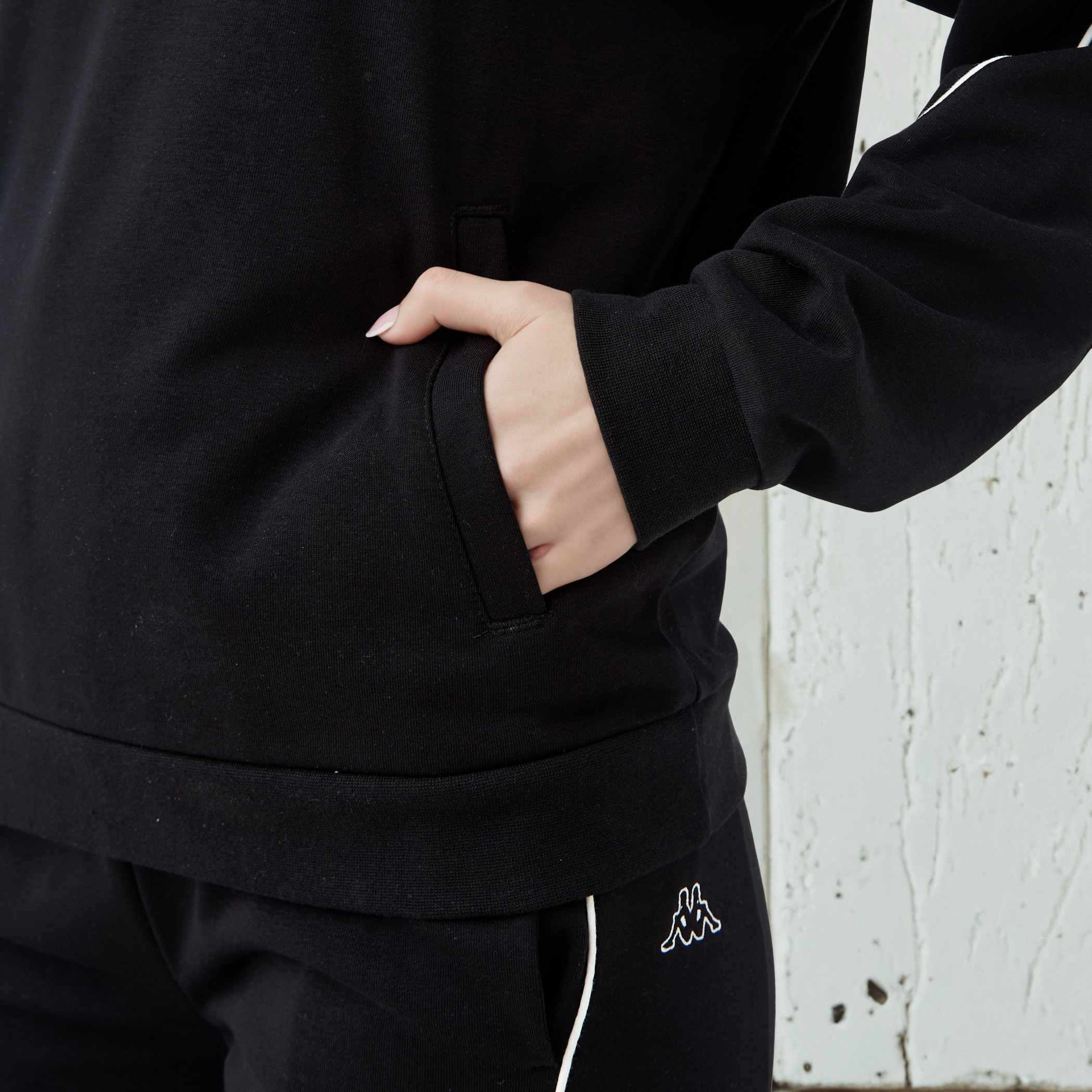 Kappa Regular Fit Hooded Sweatshirt with Logo Embroidery-women-clothing-hoodiesandsweatshirts-sweatshirts-image-4