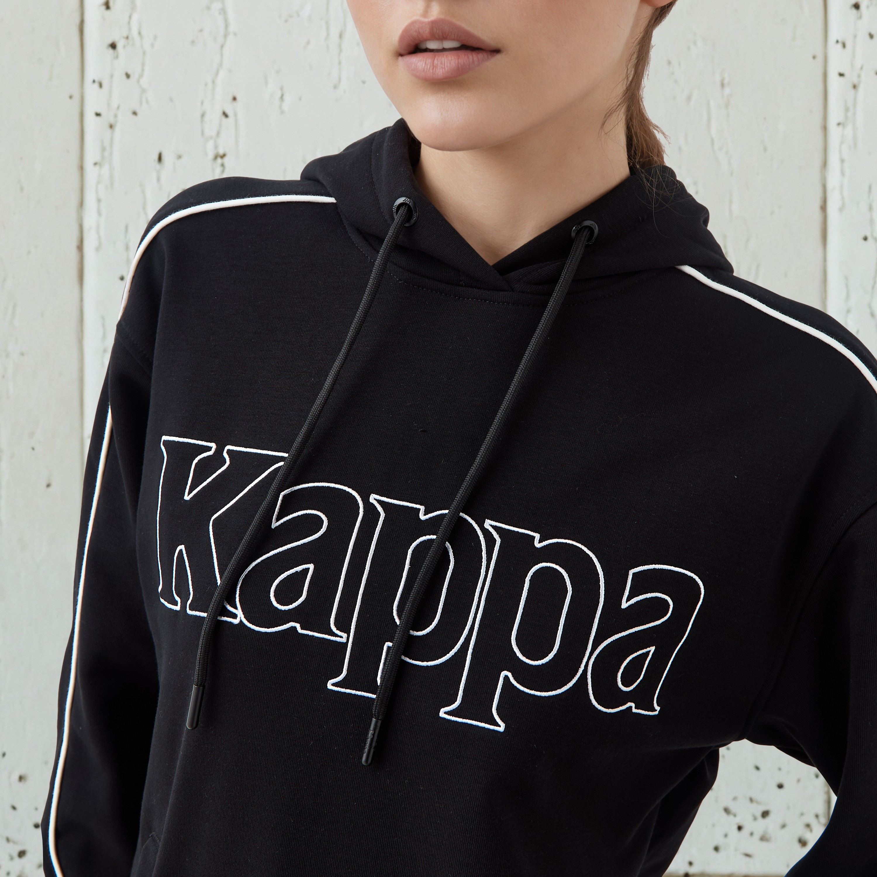 Kappa Regular Fit Hooded Sweatshirt with Logo Embroidery-women-clothing-hoodiesandsweatshirts-sweatshirts-image-5
