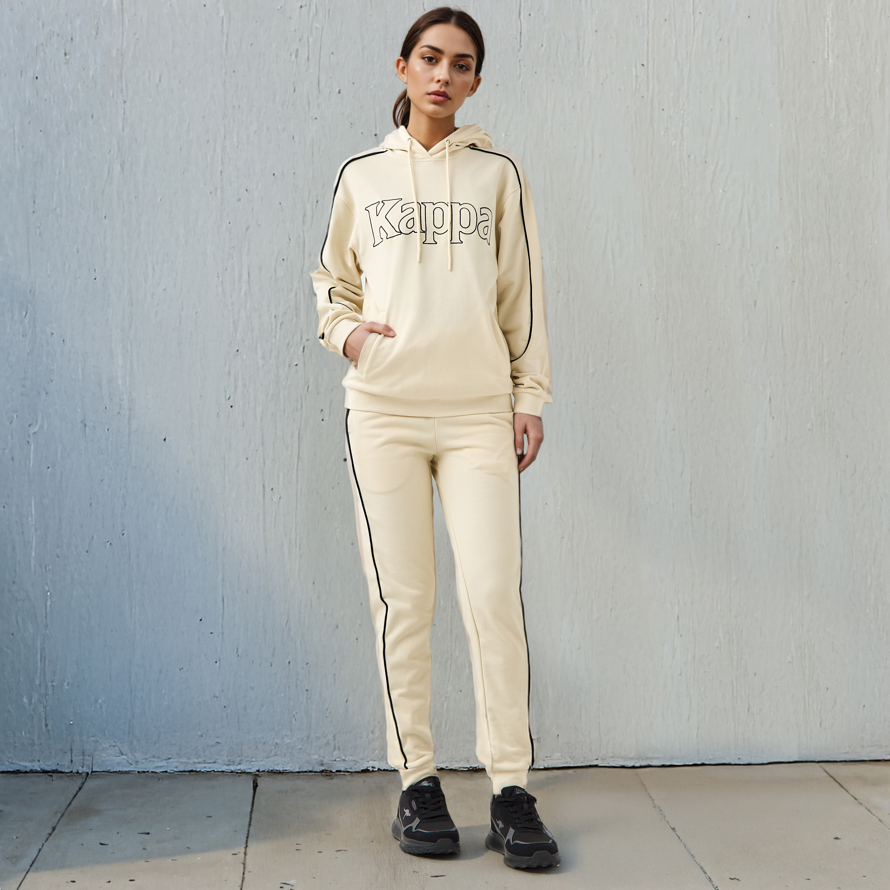 Kappa Women Relaxed Fit Flexi Waist Joggers with Pockets-women-clothing-bottoms-joggers-image-2