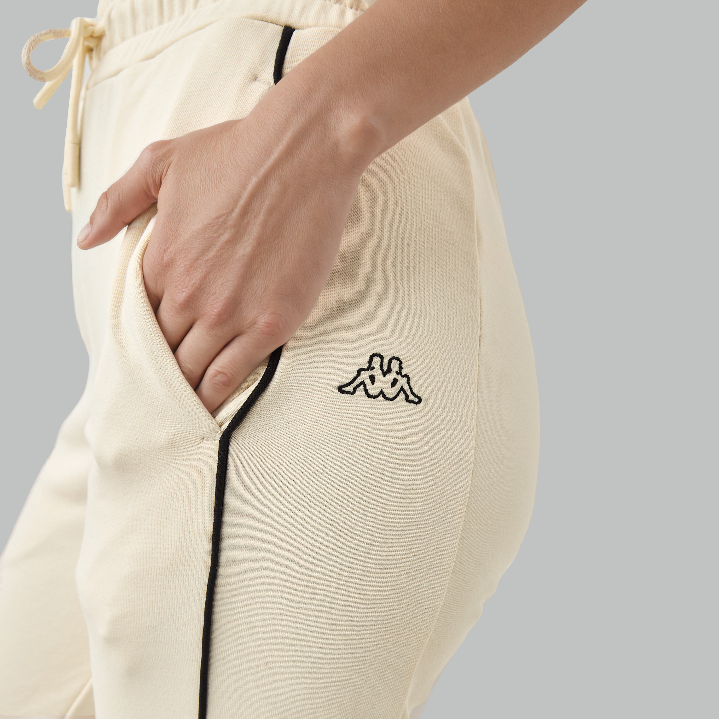 Kappa Women Relaxed Fit Flexi Waist Joggers with Pockets-women-clothing-bottoms-joggers-image-4