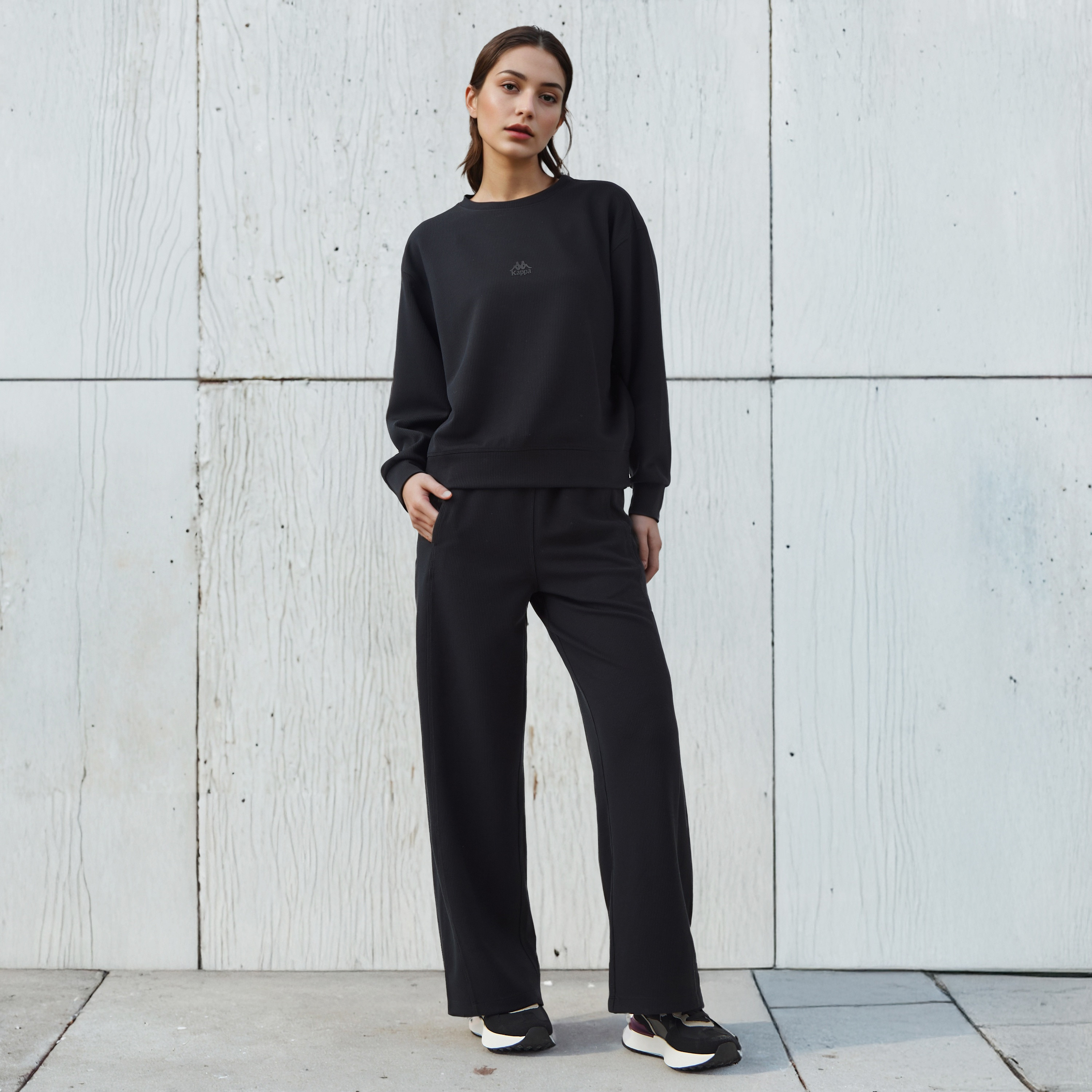 Kappa Women Regular Fit Ribbed Sweatshirt-women-winterwear-hoodiesandsweatshirts-sweatshirts-image-2