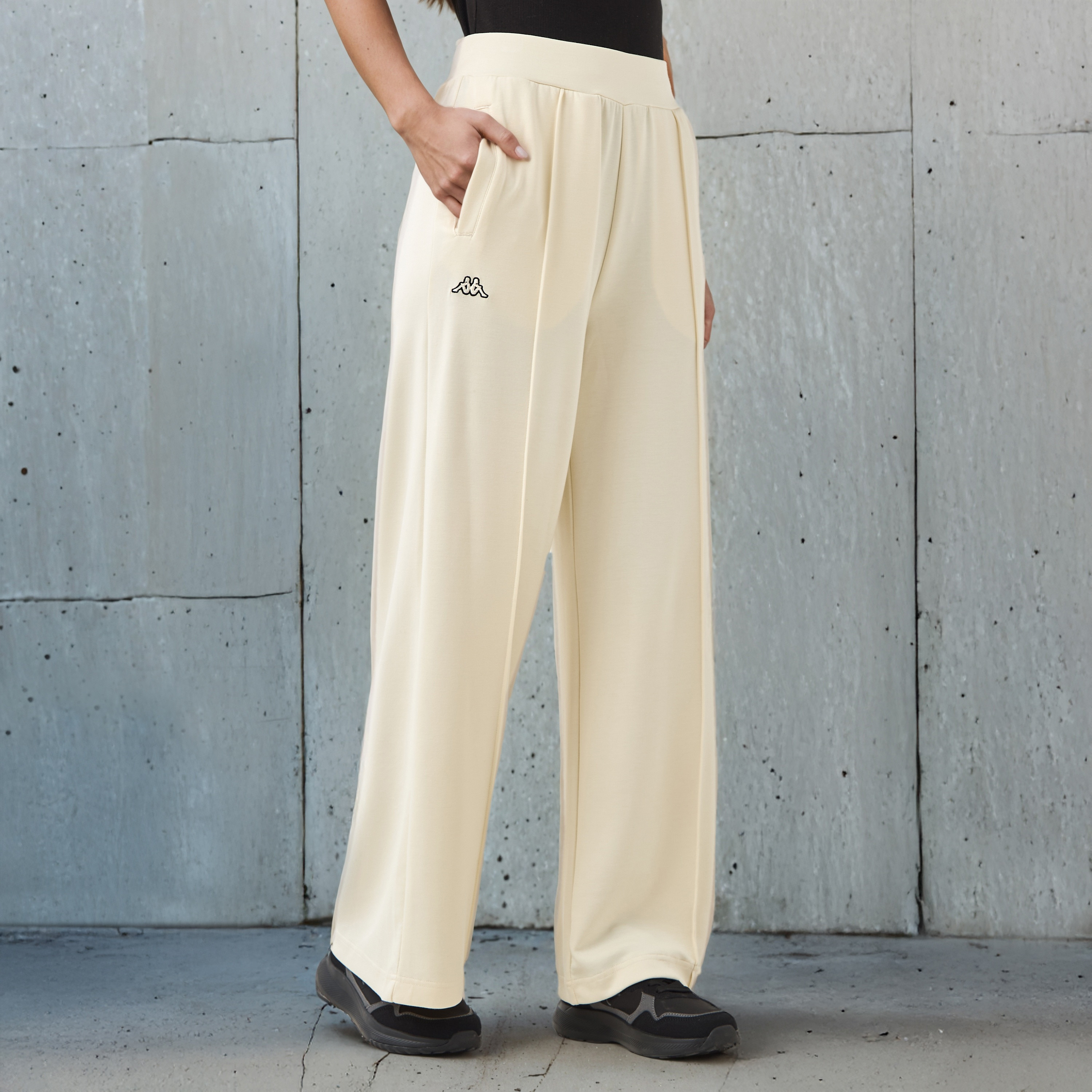 Kappa Women Relaxed Fit Soft Touch Track Pants with Pockets-women-clothing-bottoms-trousers-image-1