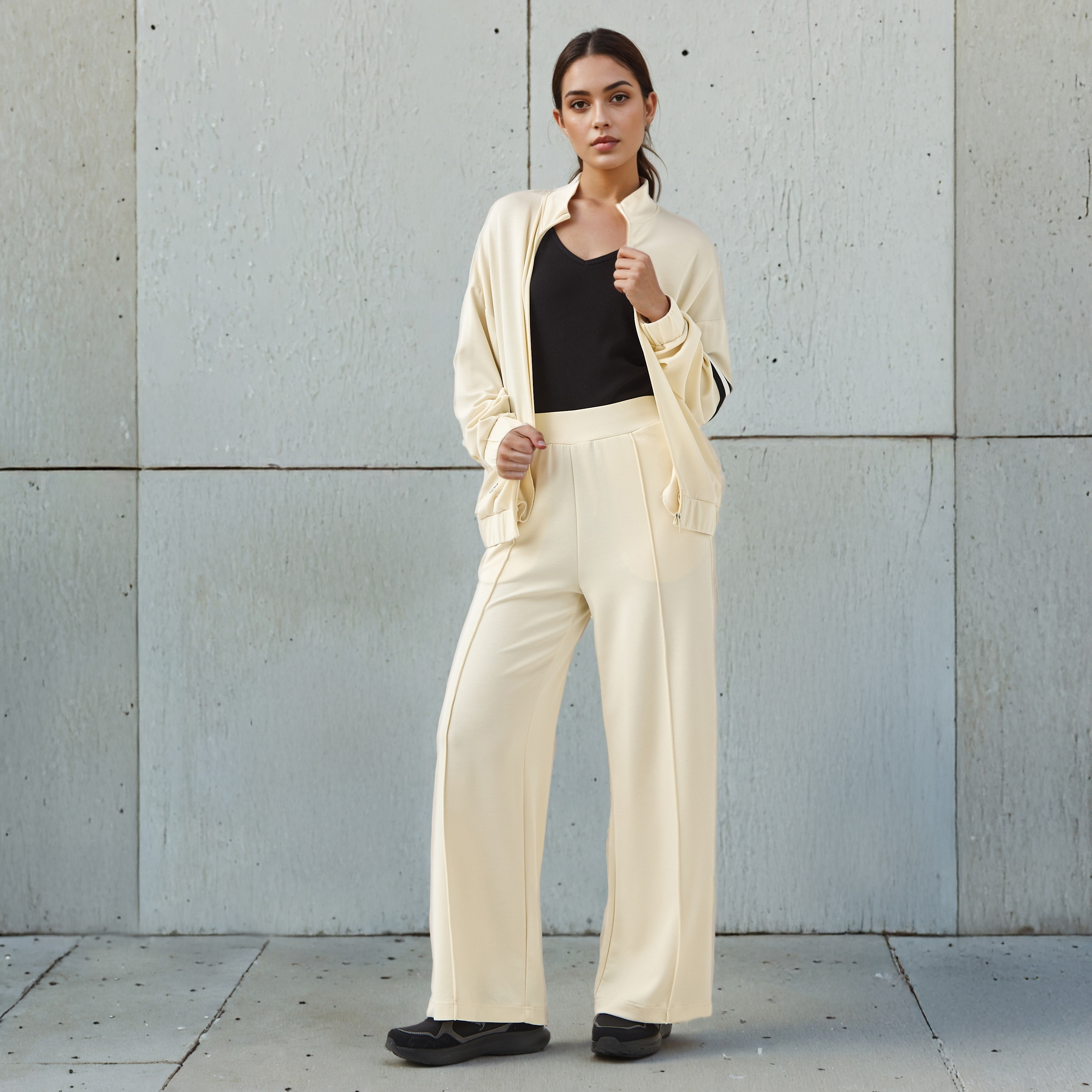 Kappa Women Relaxed Fit Soft Touch Track Pants with Pockets-women-clothing-bottoms-trousers-image-2