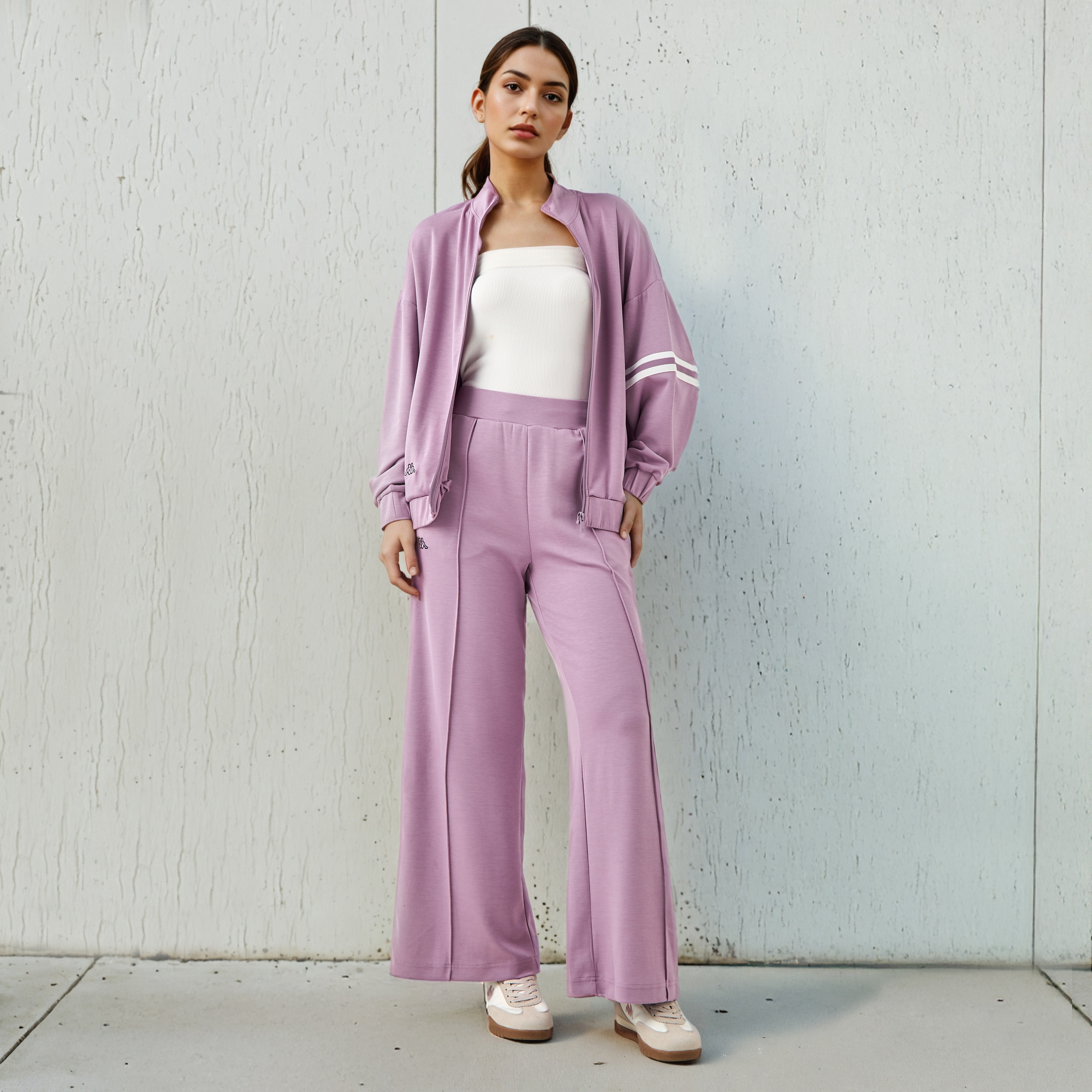 Kappa Women Relaxed Fit Soft Touch Track Pants with Pockets-women-clothing-bottoms-trousers-image-2