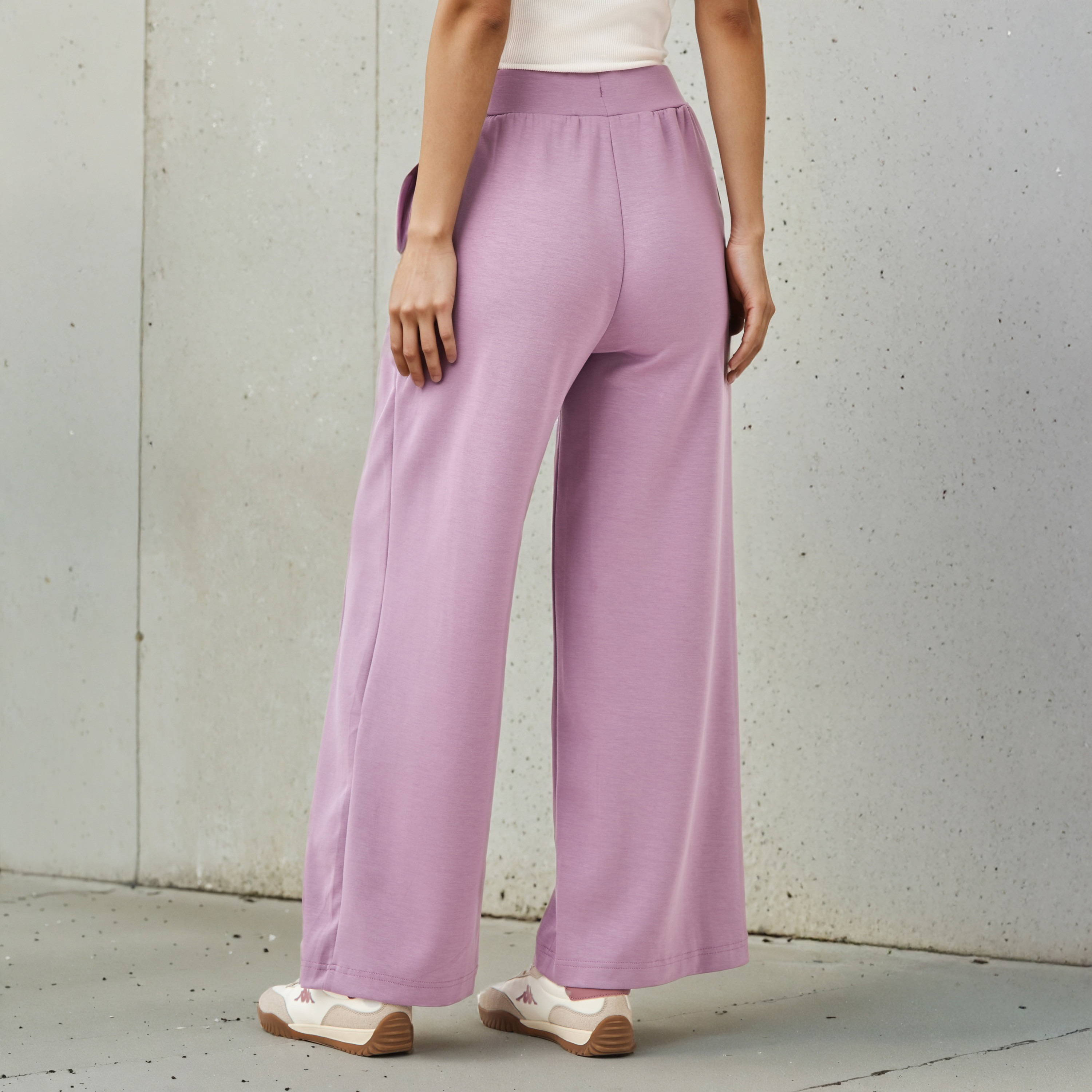 Kappa Women Relaxed Fit Soft Touch Track Pants with Pockets-women-clothing-bottoms-trousers-image-3