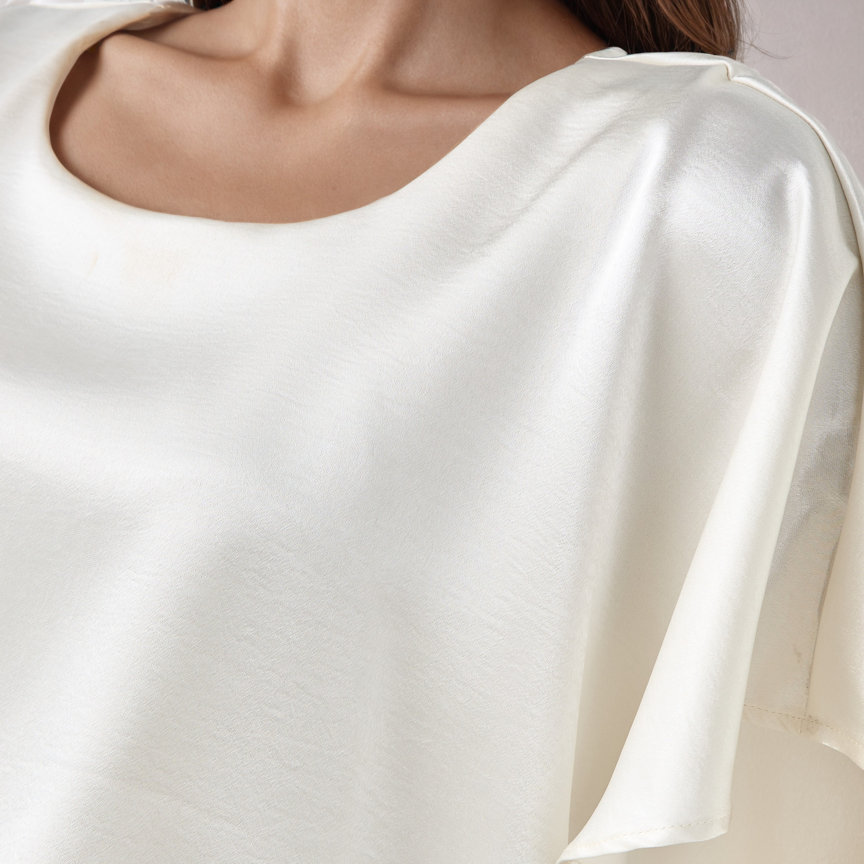 A-Line Maxi Polyester Dress with Cape Overlay Detail-women-clothing-dresses-image-6